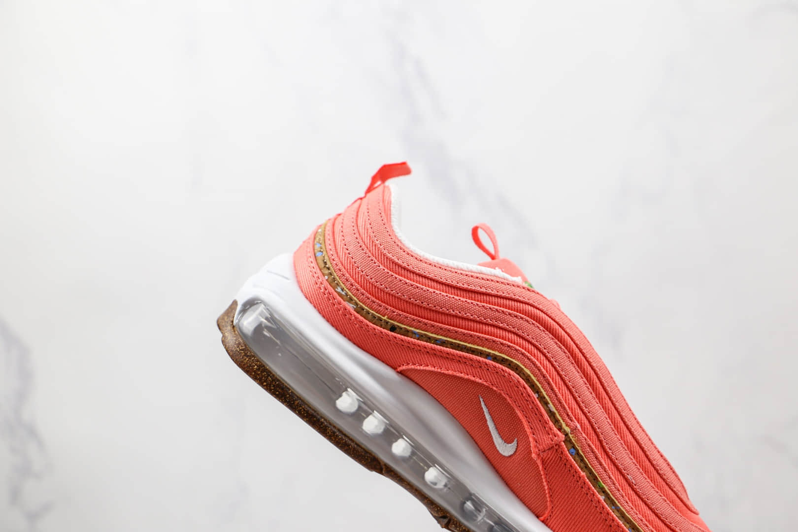 耐克Nike Air Max 97 Cork纯原版本子弹Max97珊瑚色气垫鞋原楦头纸板打造 货号：DC4012-800