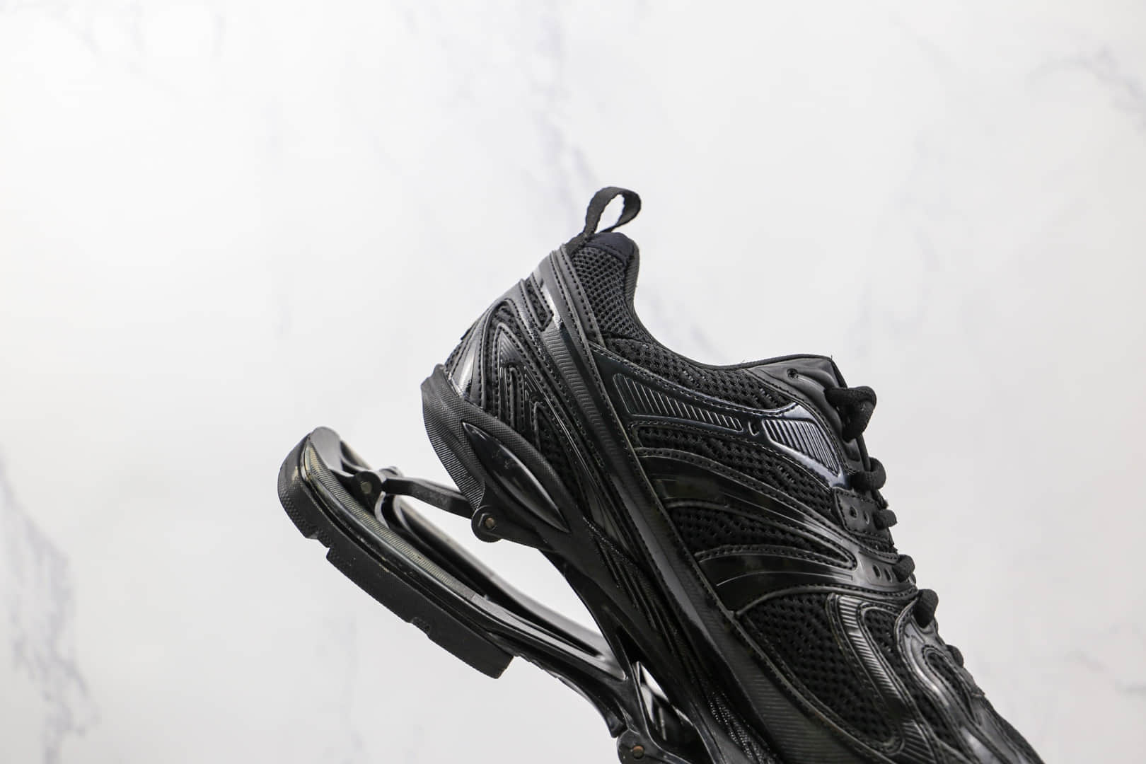 巴黎世家Balenciaga X-Pander纯原版本黑色弹簧鞋增高复古做旧老爹鞋原盒原标原楦头纸板打造