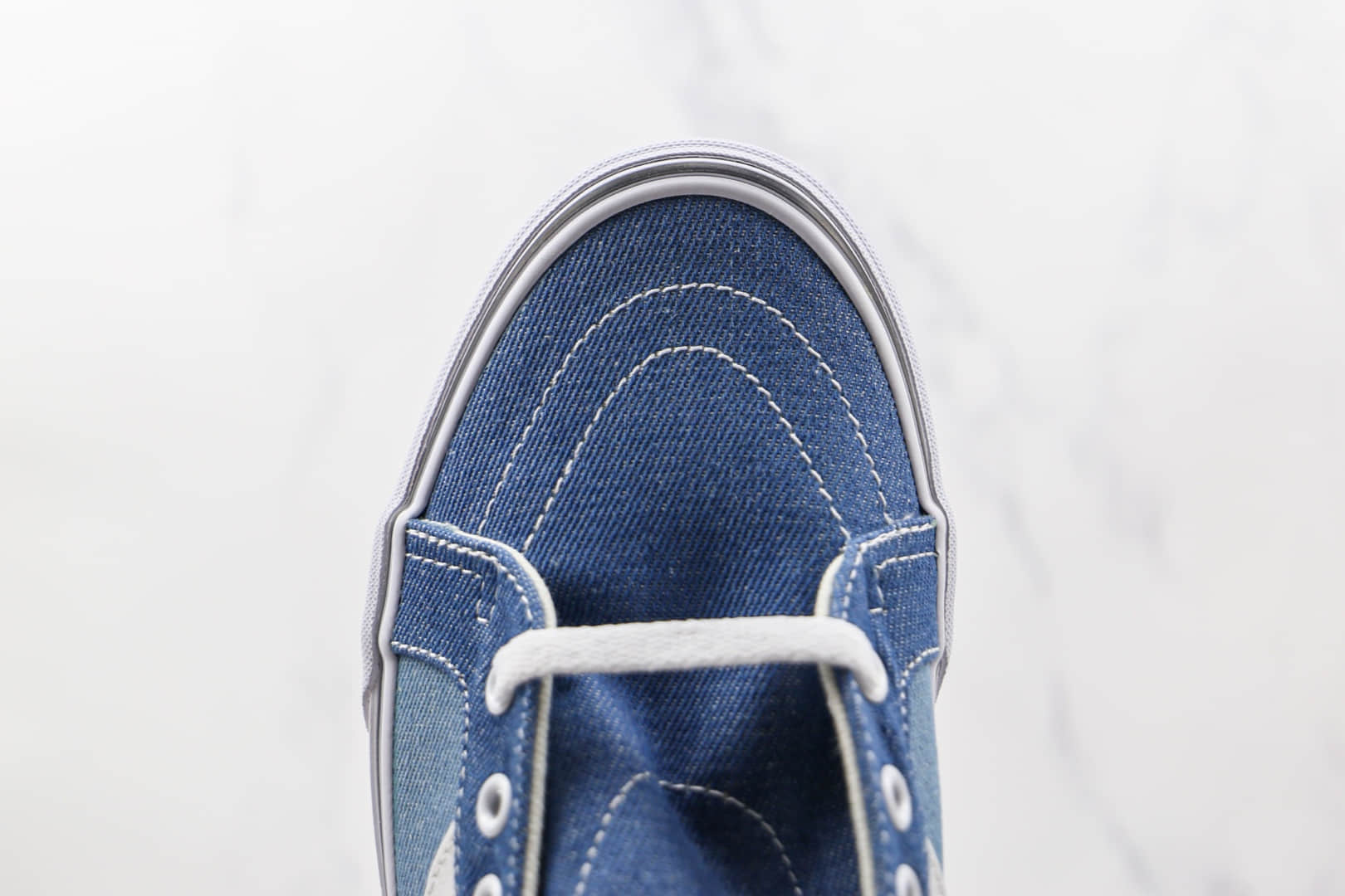 万斯VANS SK8-MID公司级版本中帮水冰月蓝色硫化帆布鞋原鞋开模一比一打造 货号：VN0A3MV8Q69