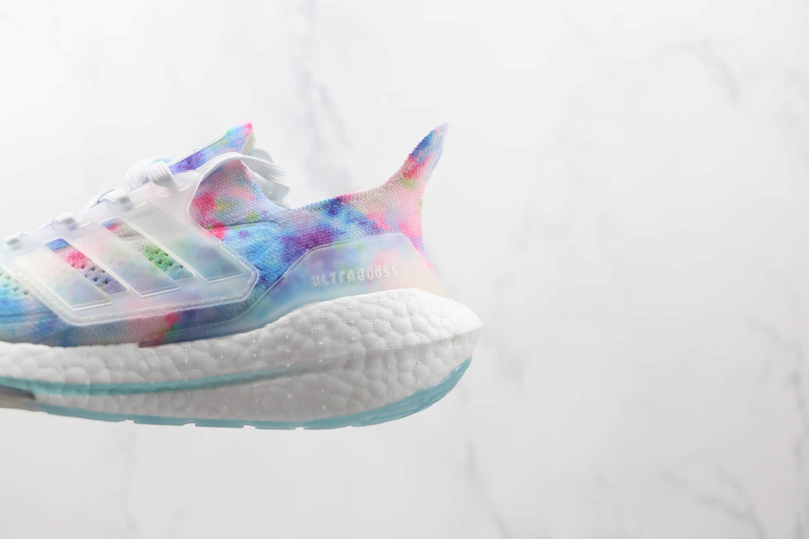 阿迪达斯adidas ultra boost 2021纯原版本白蓝粉水洗扎染UB7.0爆米花跑鞋原盒原标 货号:GZ7104