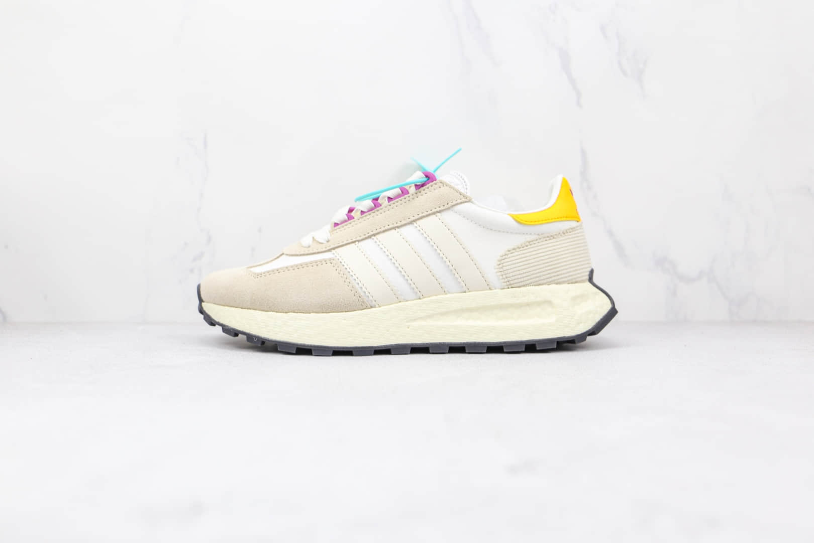 阿迪达斯Adidas RETROPY E5纯原版本三叶草灰白色厚底爆米花跑鞋原盒原标 货号：GW6058