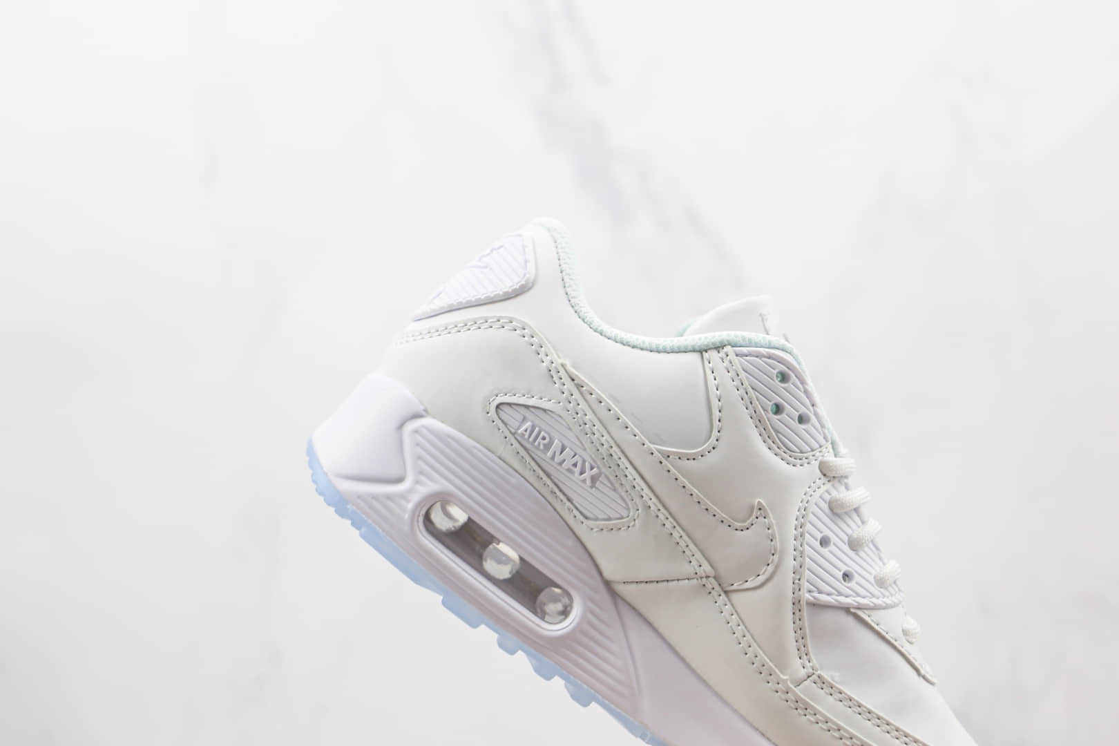 耐克Nike Air Max 90纯原版本白色温变Max90气垫鞋原楦头纸板打造 货号：537384-111