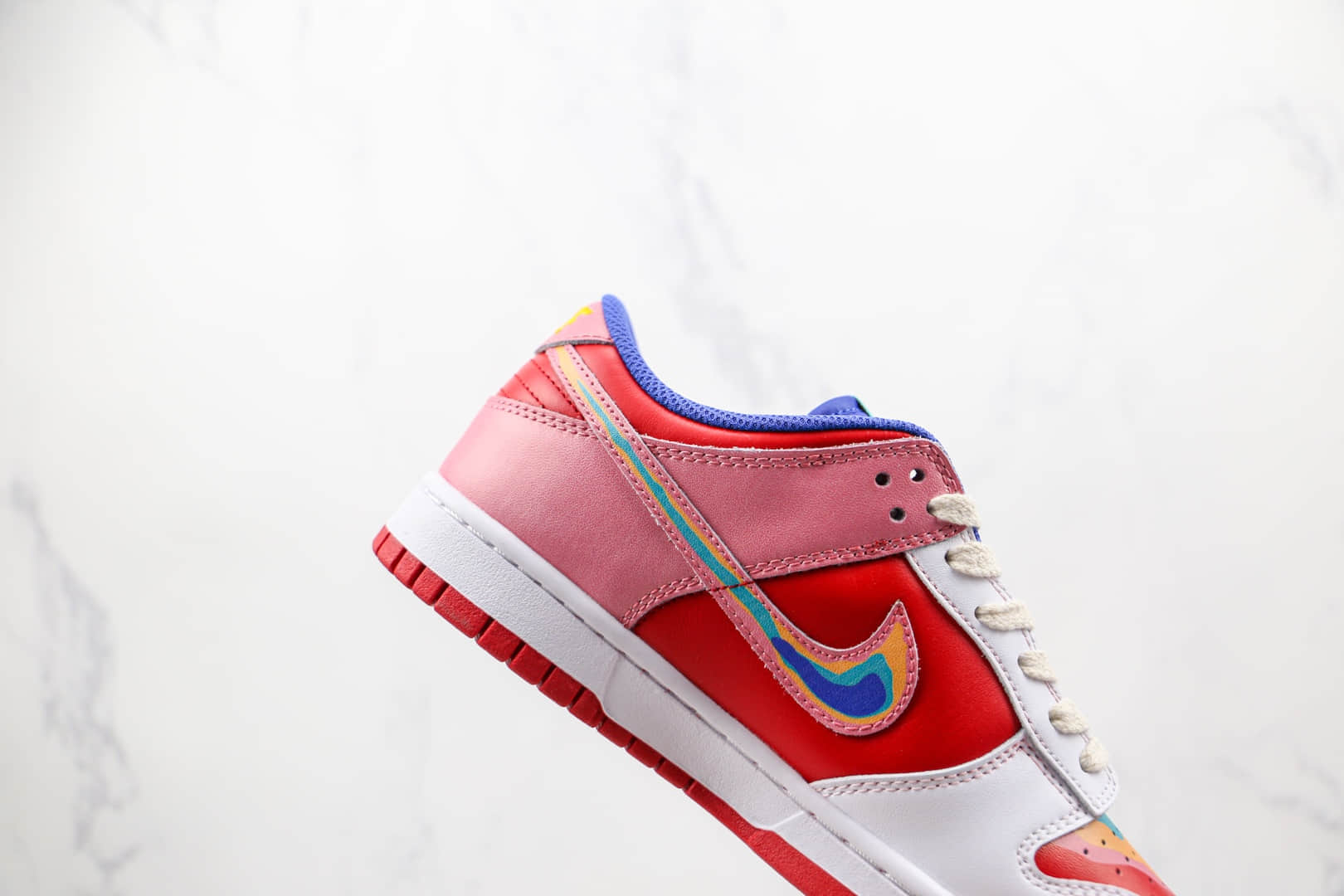 耐克Nike Dunk Low Rainbow x Cactusplantfleamarket联名款纯原版本低帮DUNK笑脸彩虹彩色拼接板鞋原楦头纸板打造 货号：LF4587-001