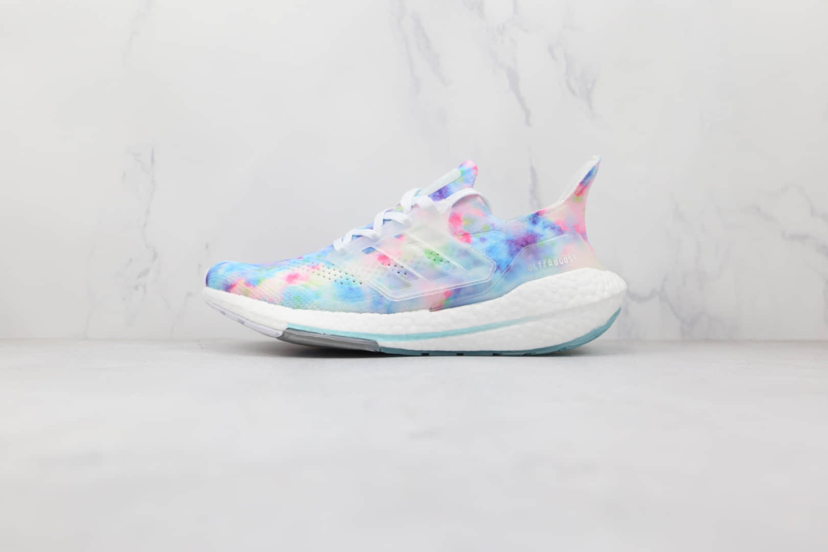 阿迪达斯adidas ultra boost 2021纯原版本白蓝粉水洗扎染UB7.0爆米花跑鞋原盒原标 货号:GZ7104