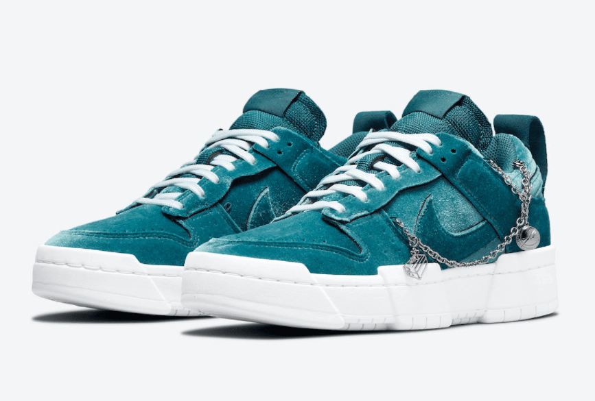 天鹅绒鞋面+链条挂饰!全新Nike Dunk Low Disrupt即将登场! 货号:DO5219-010