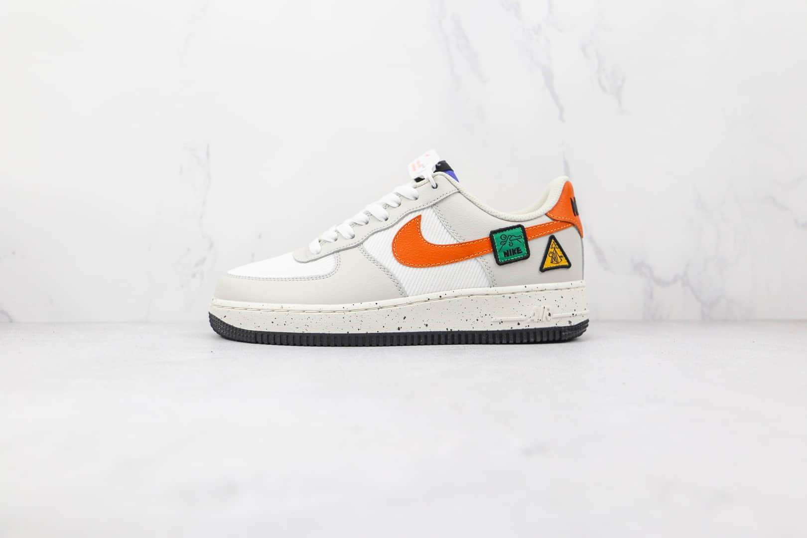耐克Nike Air Force 1 Low BG纯原版本低帮空军一号米橙色马赛克板鞋内置气垫 货号:DO4657-081