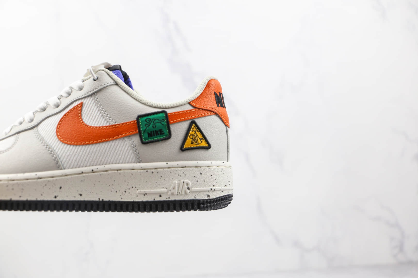 耐克Nike Air Force 1 Low BG纯原版本低帮空军一号米橙色马赛克板鞋内置气垫 货号:DO4657-081