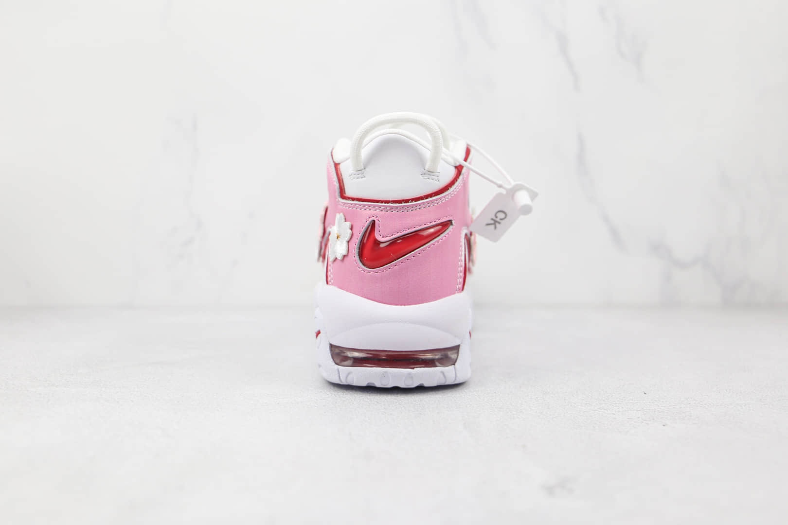 耐克Nike Air More Uptempo纯原版本皮蓬樱花粉篮球鞋原楦头纸板打造 货号:DJ5988-100