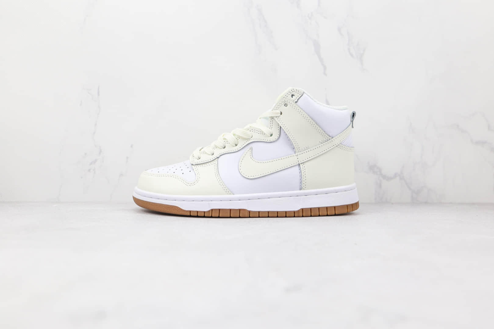 耐克Nike SB Dunk HiGH纯原版本高帮SB DUNK米白生胶底板鞋原楦头纸板打造 货号:DD1869-109