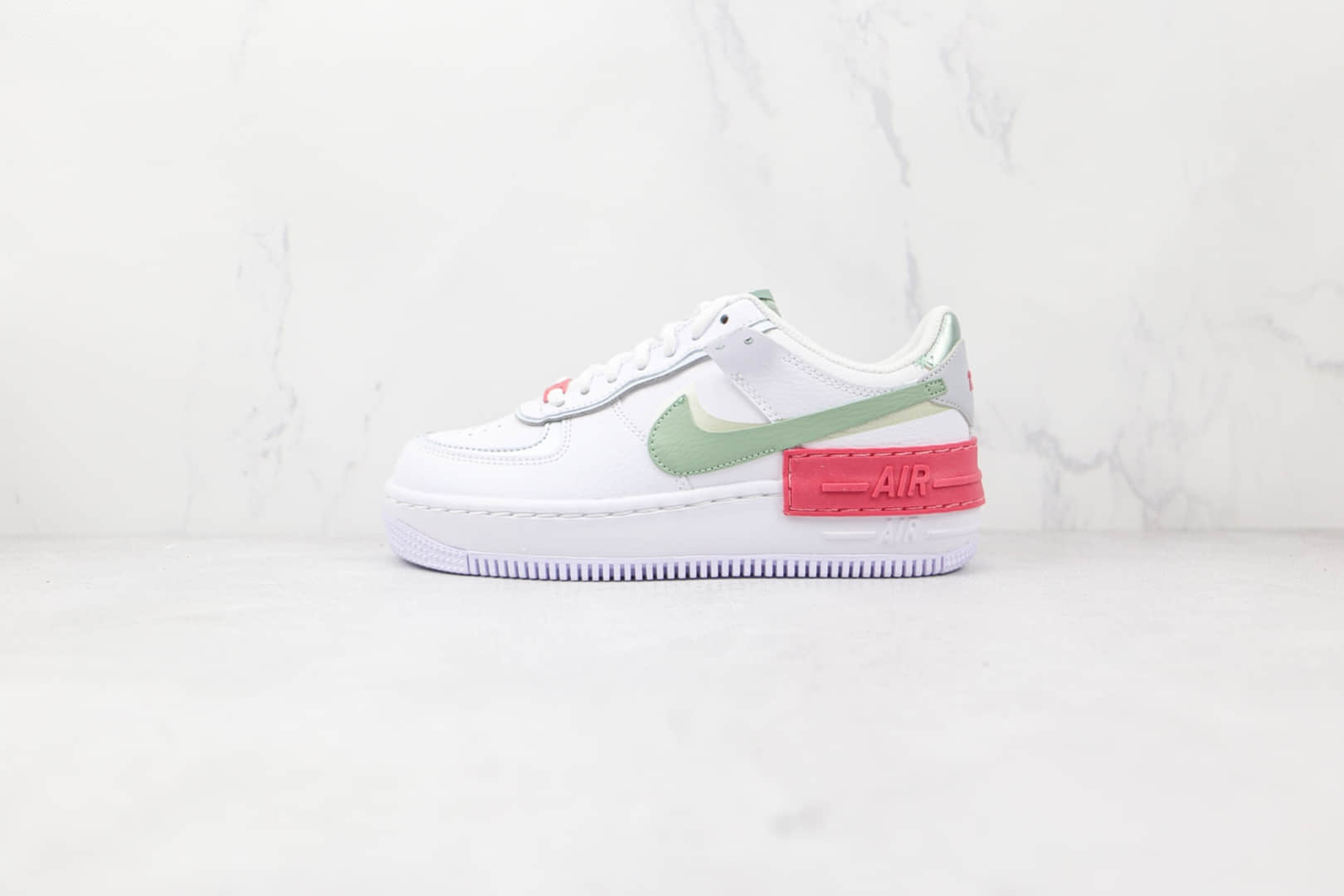 耐克Nike Air Force 1‘07纯原版本低帮空军一号马卡龙白绿粉色板鞋内置气垫 货号:CI0919-112