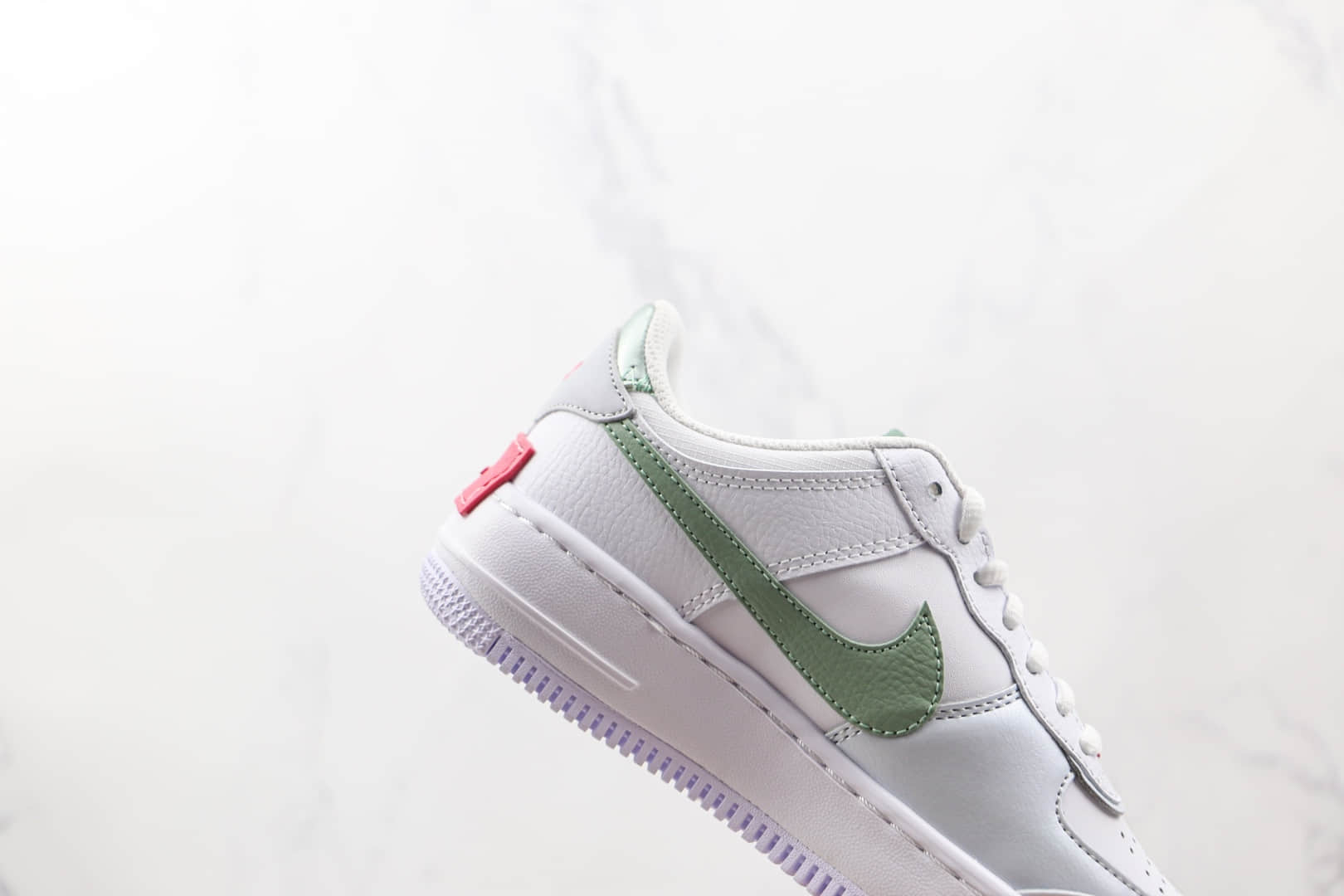 耐克Nike Air Force 1‘07纯原版本低帮空军一号马卡龙白绿粉色板鞋内置气垫 货号:CI0919-112