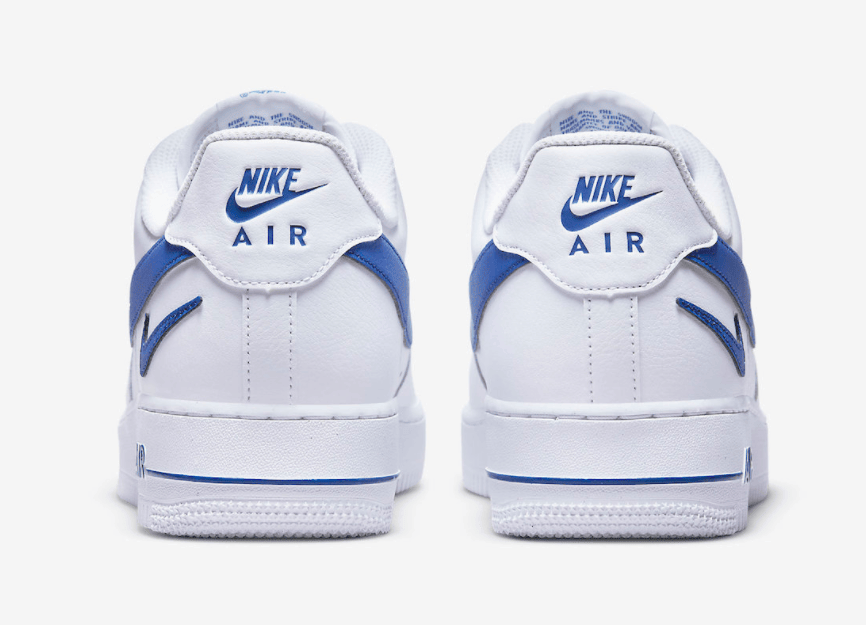 套娃Swoosh！全新白蓝AF1即将发售！ 货号：DR0143-100