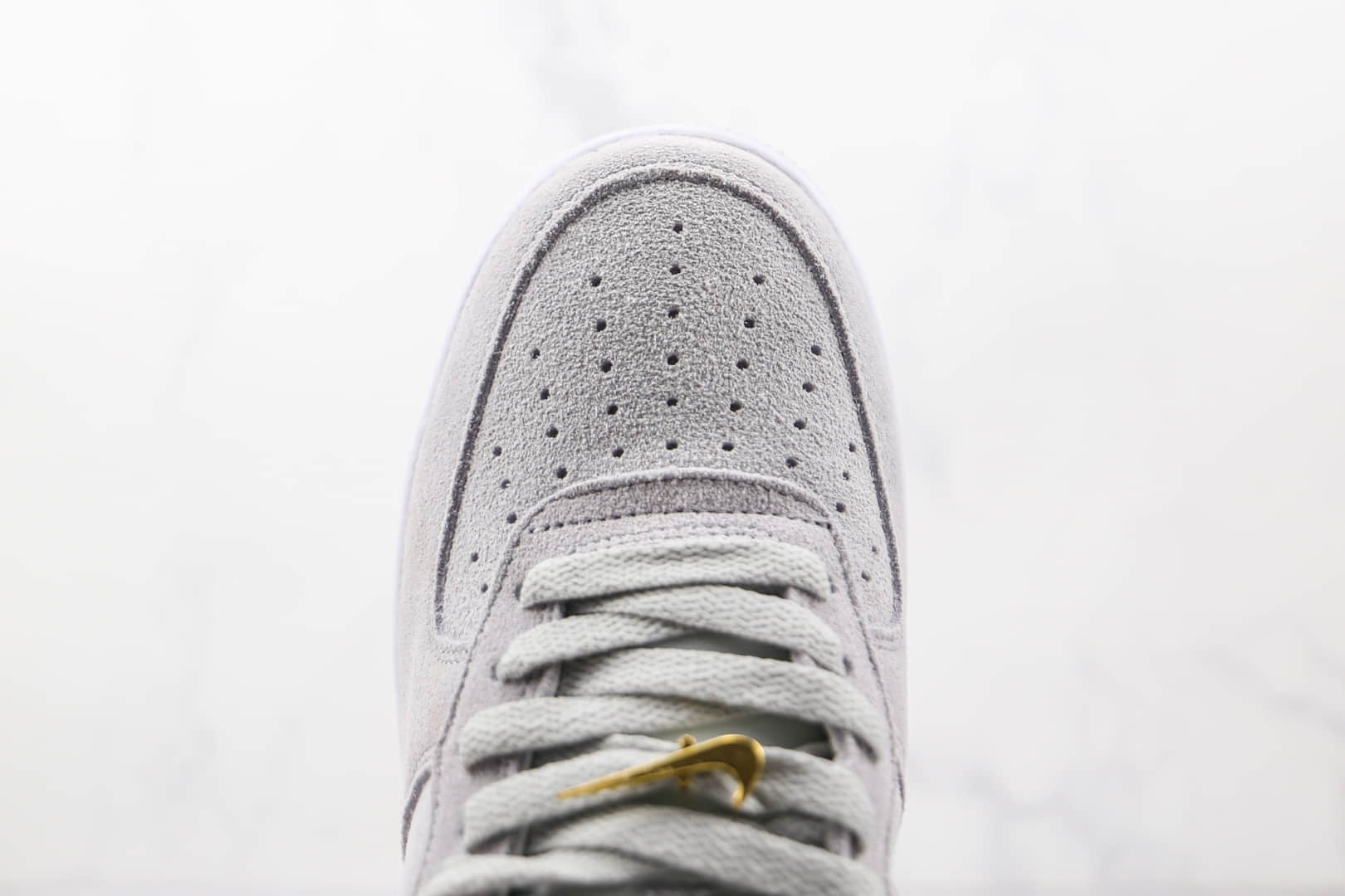 耐克Nike Air Force 1纯原版本低帮空军一号灰银色麂皮板鞋内置气垫 货号：DC4458-001