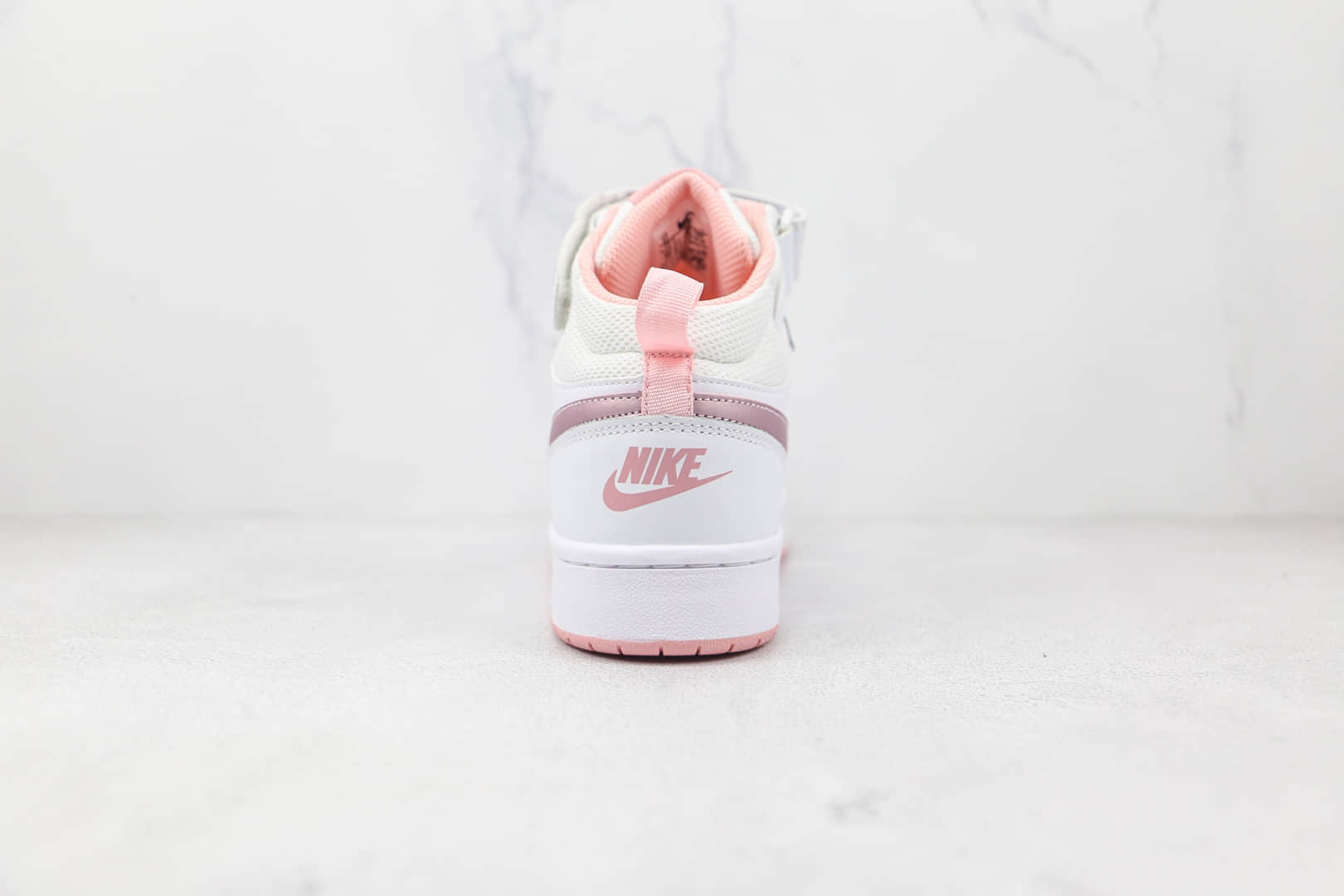 耐克Nike Court Borough Mid 2（GS）纯原版本中帮白粉色板鞋原档案数据开发 货号：CD7782-105