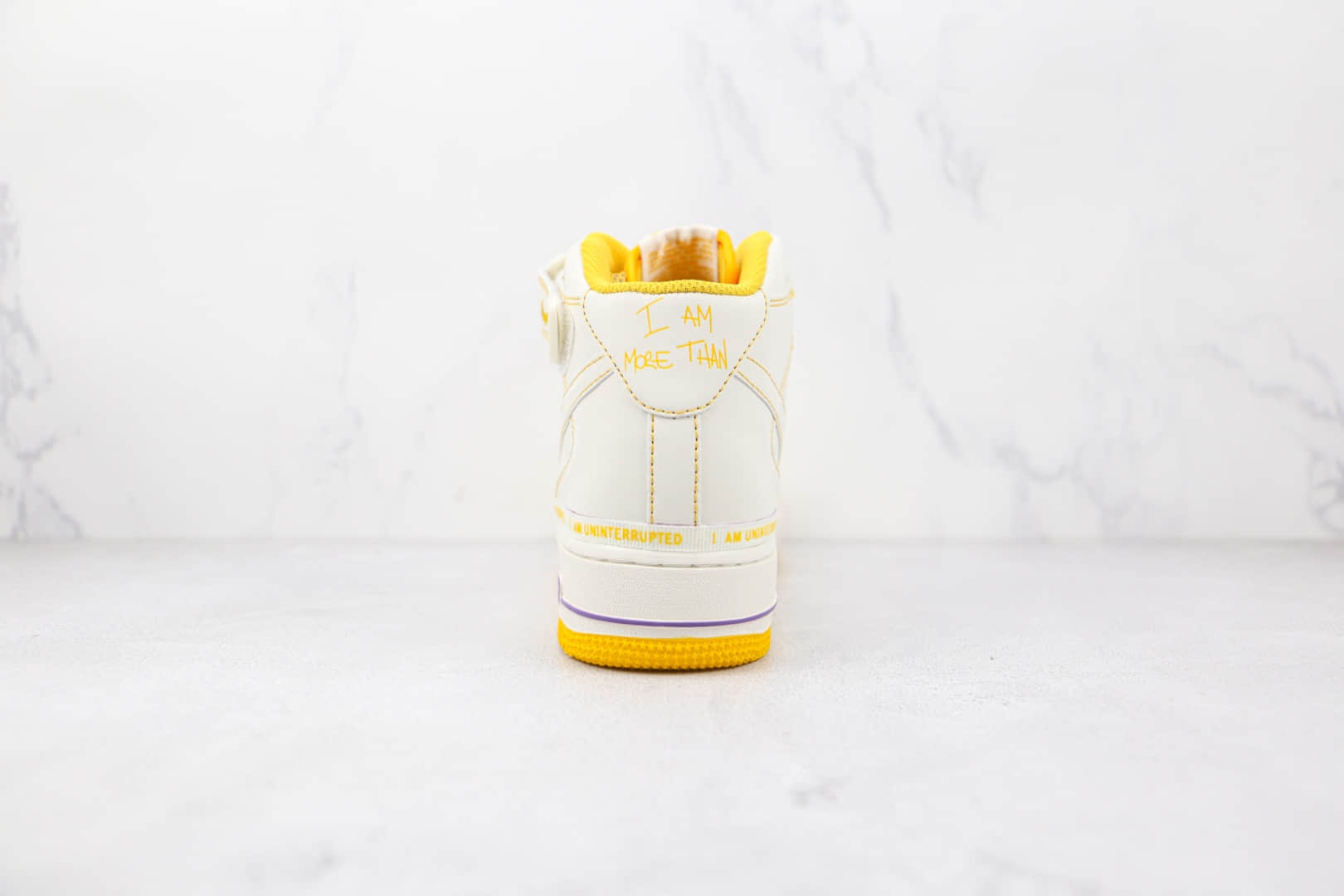 耐克Nike Air Force 1纯原版本中帮空军一号紫金湖人3M反光板鞋内置气垫 货号：DW8802-609