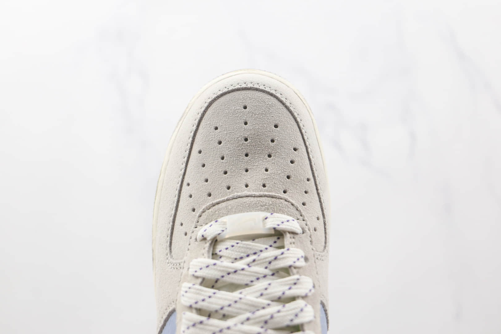 耐克Nike Air Force 1纯原版本低帮空军一号灰蓝色做旧拼色板鞋原楦头纸板打造 货号:DO2339-114