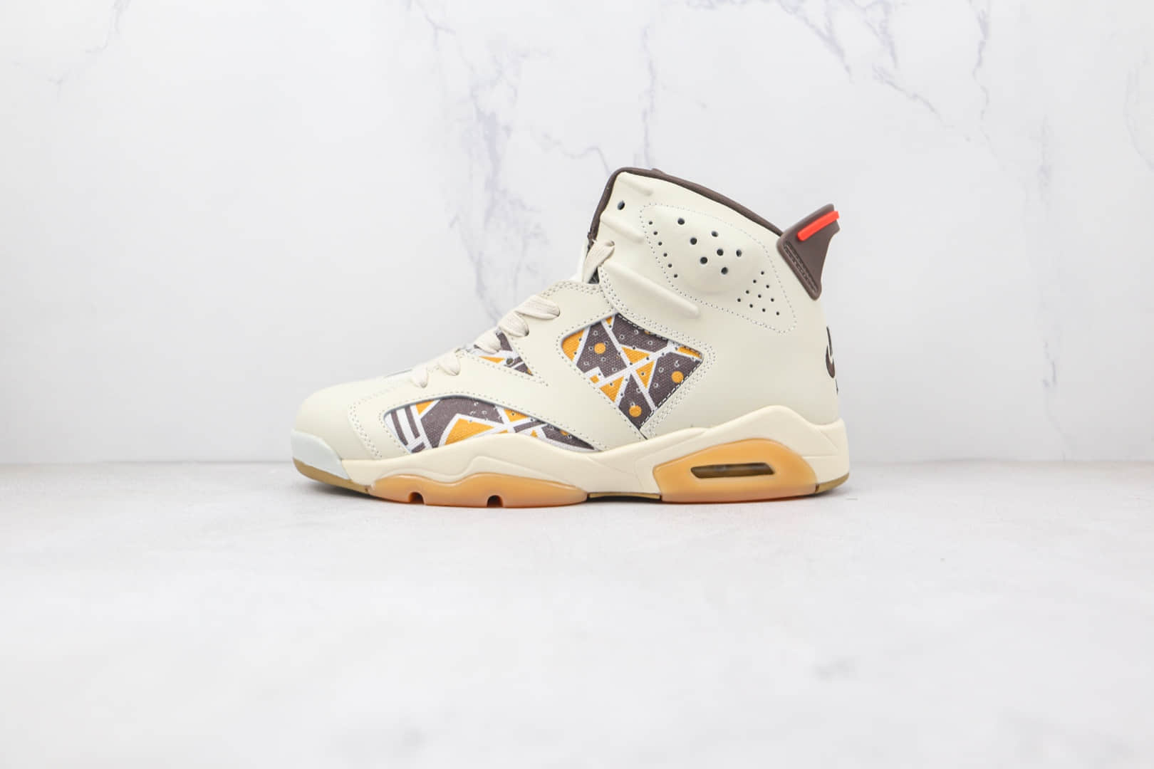 乔丹Air Jordan 6 Quai 54纯原版本街球大地卡其棕色AJ6篮球鞋原楦头纸板打造 货号:CZ4152-100