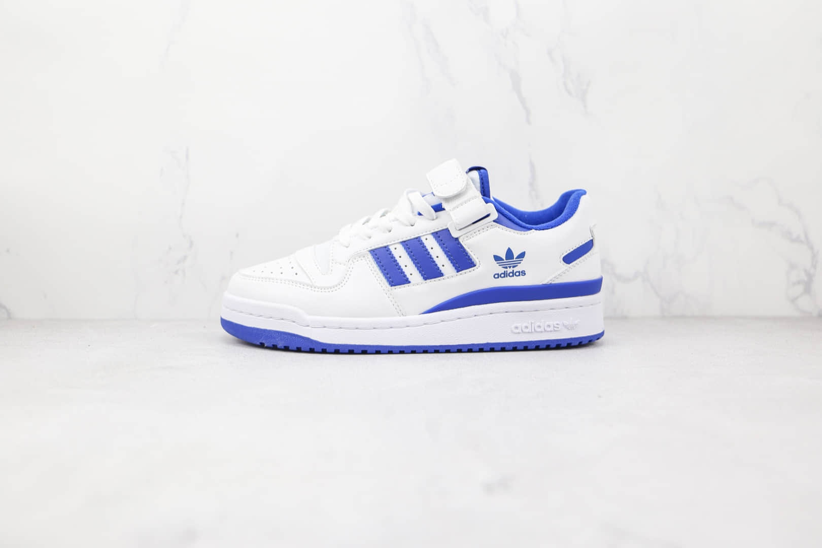 阿迪达斯Adidas Forum 84 Low OG纯原版本三叶草魔术贴白蓝色板鞋原盒原标 货号：FY7756