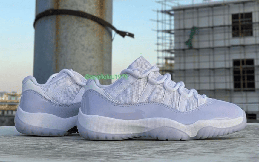 清新甜美白紫构色！全新AJ11 Low实物曝光！ 货号：AH7860-101