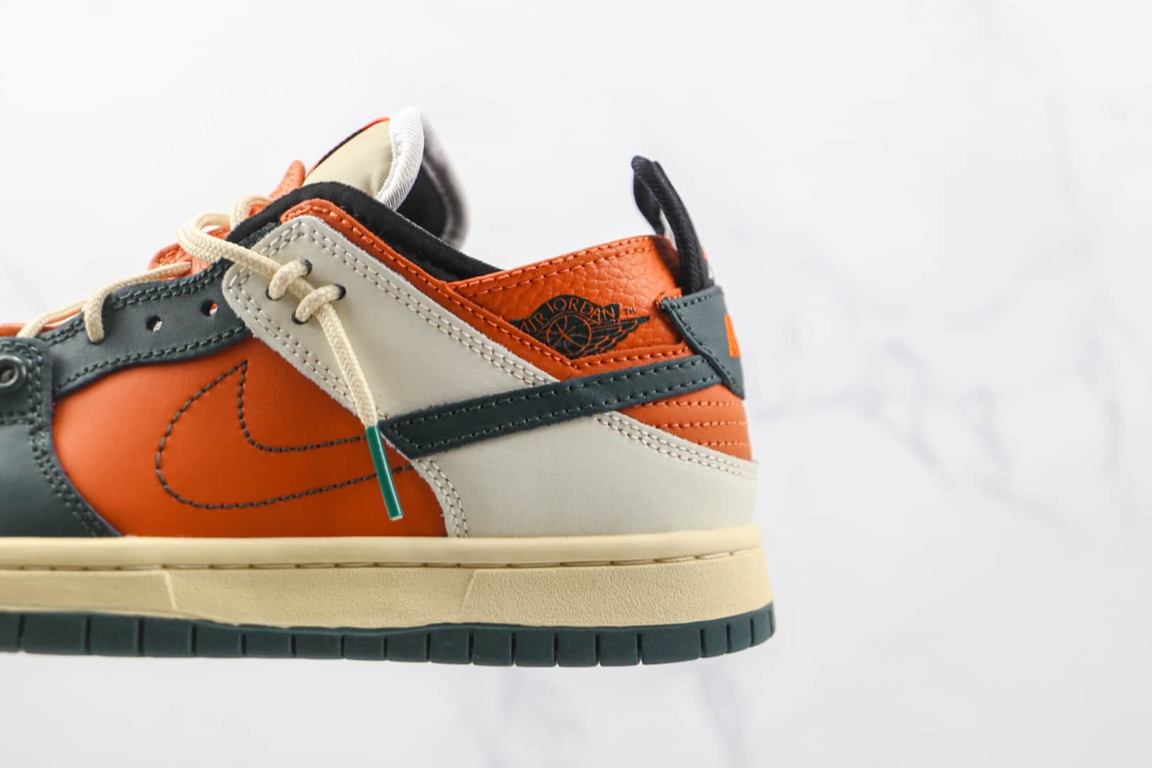 耐克Nike SB Dunk HIGH PRO纯原版本低帮SB DUNK断钩橙绿色板鞋原盒原标 货号：BQ6817-186