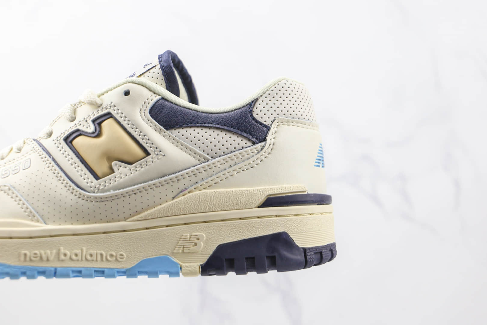 新百伦New Balance 550纯原版本米白蓝黄复古慢跑鞋原楦头纸板打造 货号:BB550RP1