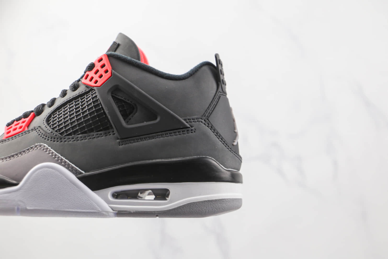 乔丹Air Jordan 4 Retro Infrared纯原版本黑灰色AJ4灰水泥红外线篮球鞋原楦头纸板打造 货号：DH6927-061