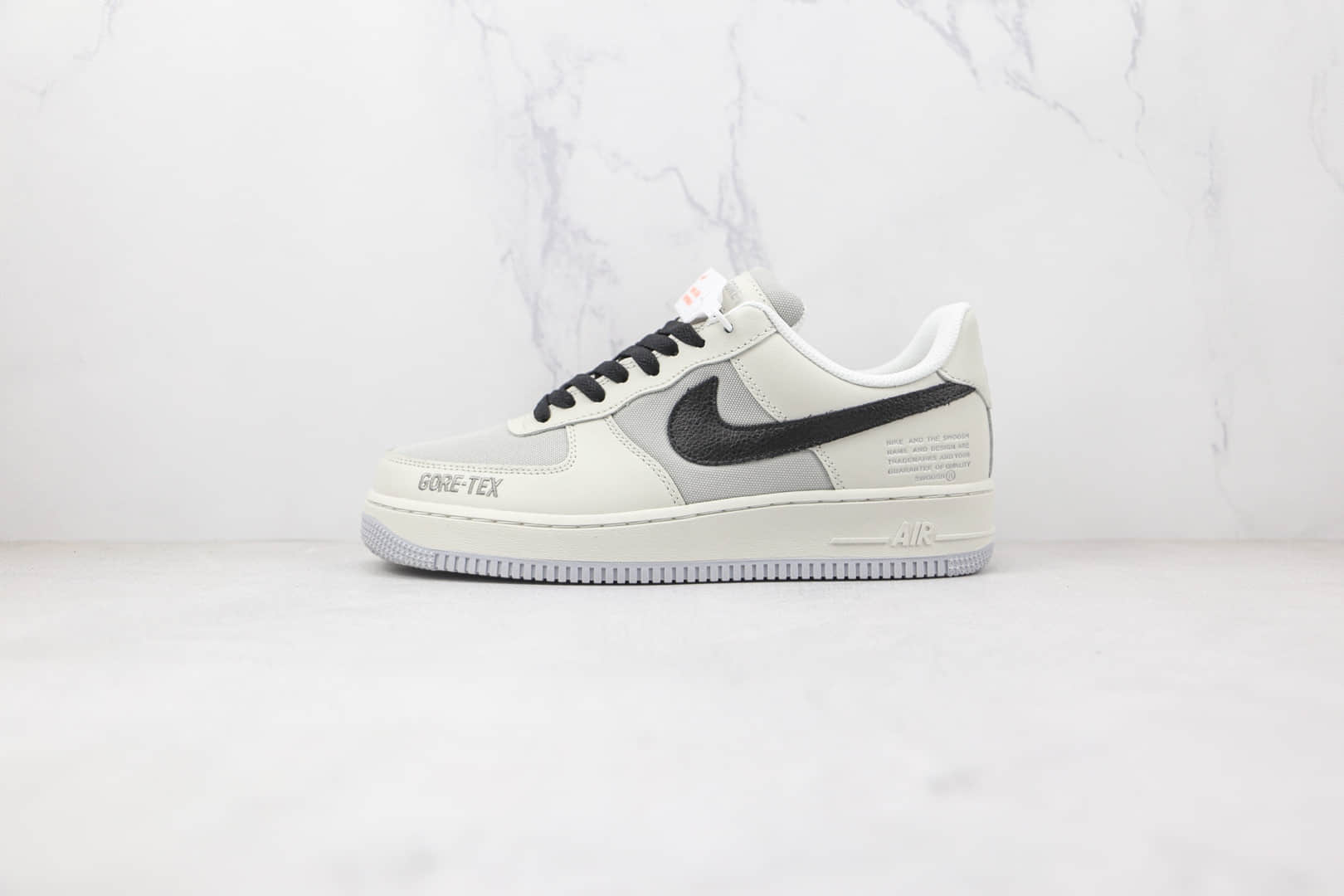 耐克Nike Air Force 1‘07 Low x GORE-TEX联名款纯原版本低帮空军一号米白灰色板鞋原盒原标 货号：DO2760-206