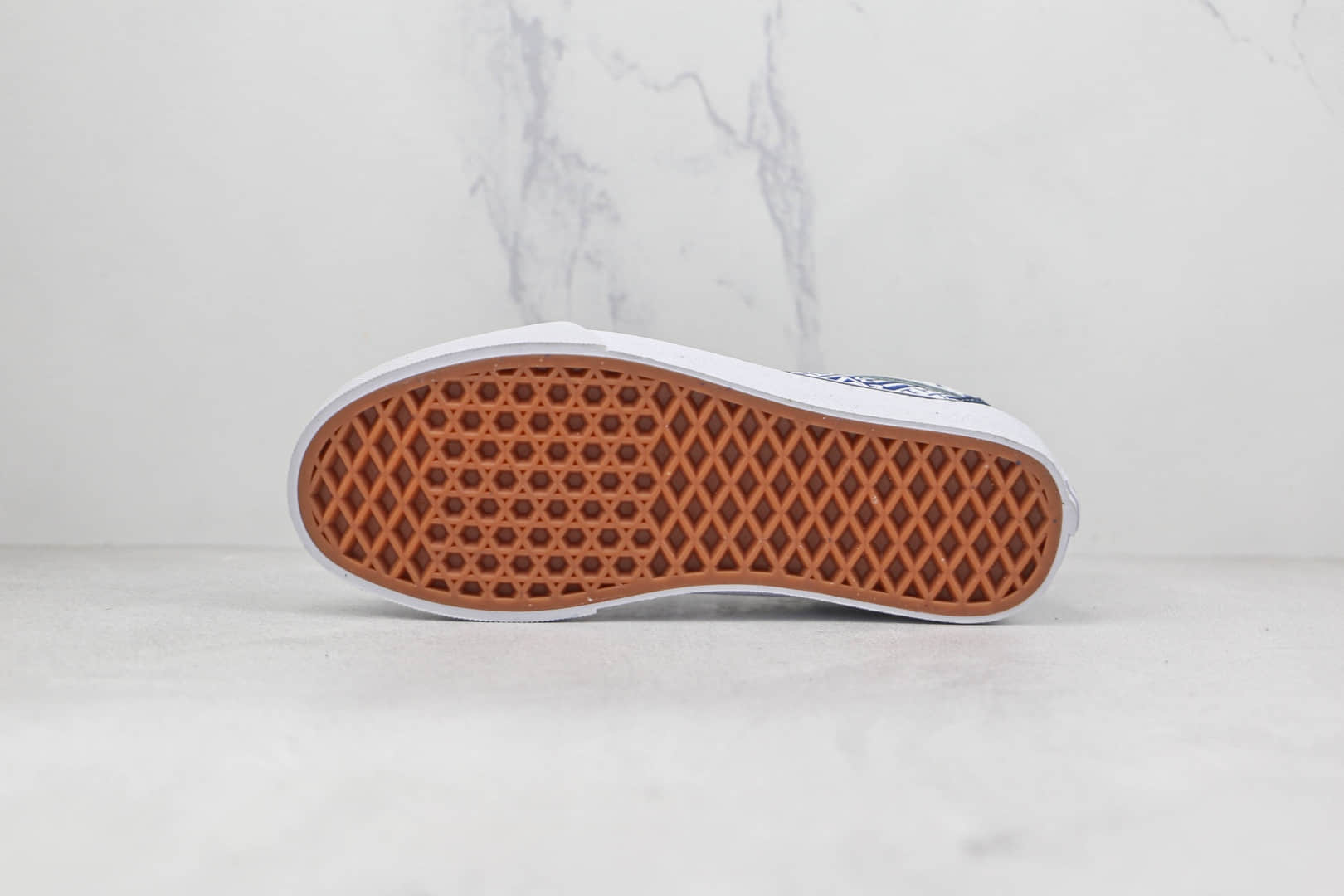 万斯Vans old skool x OFF white联名款公司级版本低帮白蓝硫化帆布鞋原盒原标