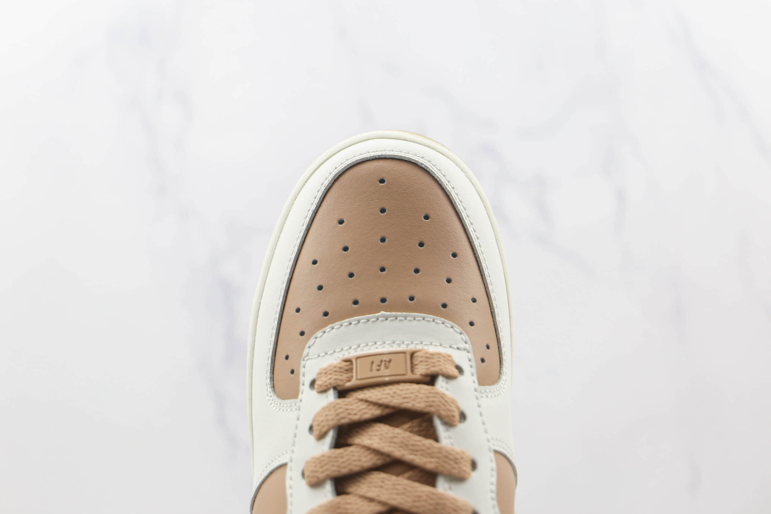 耐克Nike Air Force 1 07 Low纯原版本低帮空军一号白棕拼接板鞋内置气垫 货号:PQ3369-281