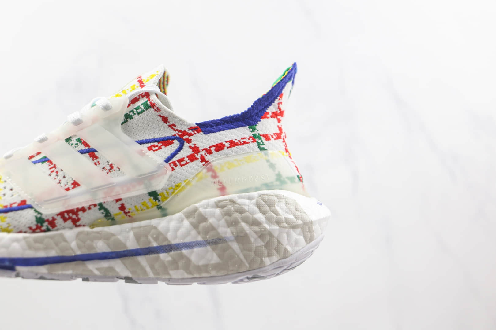 阿迪达斯adidas ultra boost 2021纯原版本彩色线条UB7.0爆米花跑鞋原楦头纸板打造 货号:GY5556