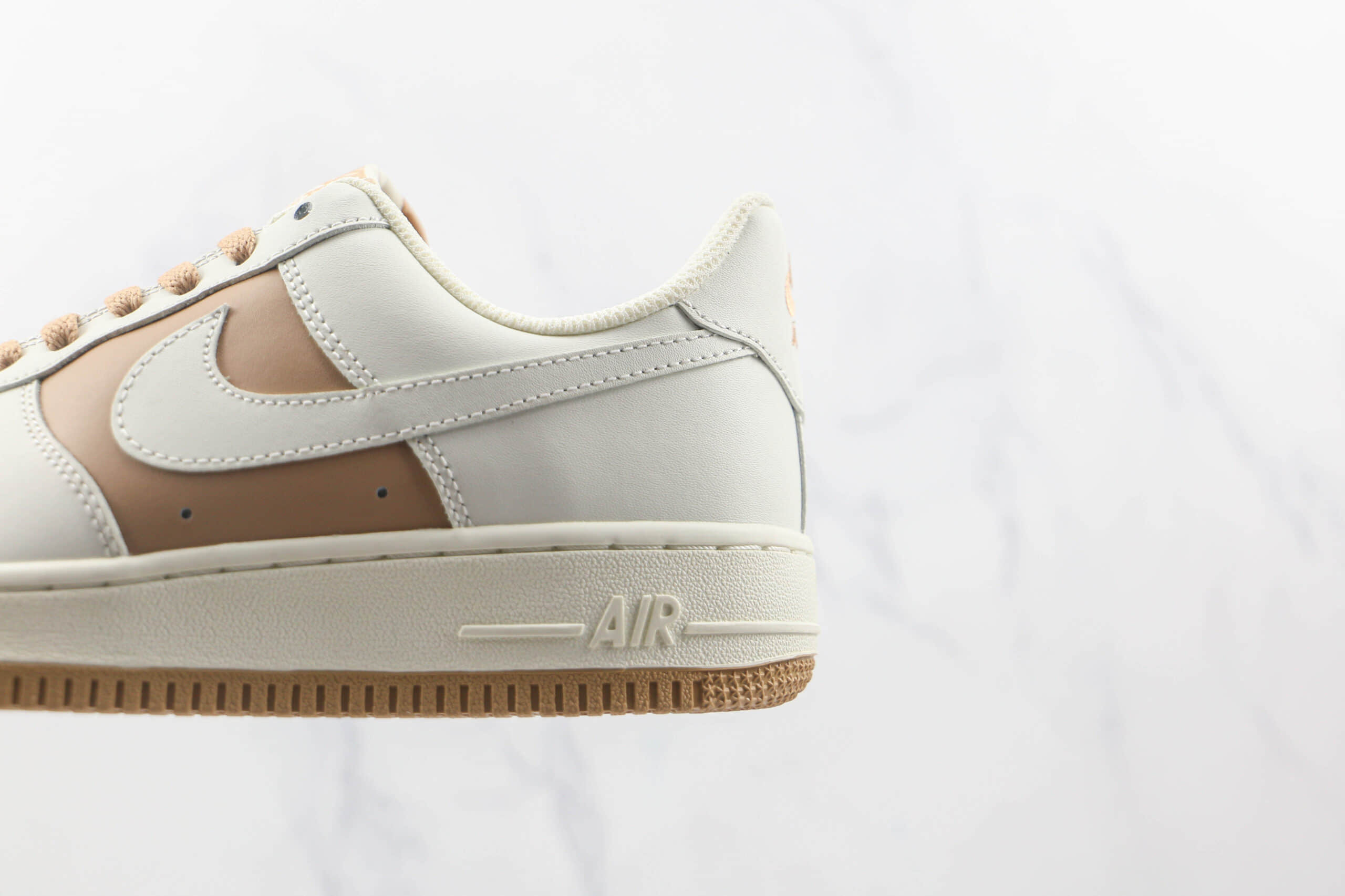 耐克Nike Air Force 1 07 Low纯原版本低帮空军一号白棕拼接板鞋内置气垫 货号:PQ3369-281