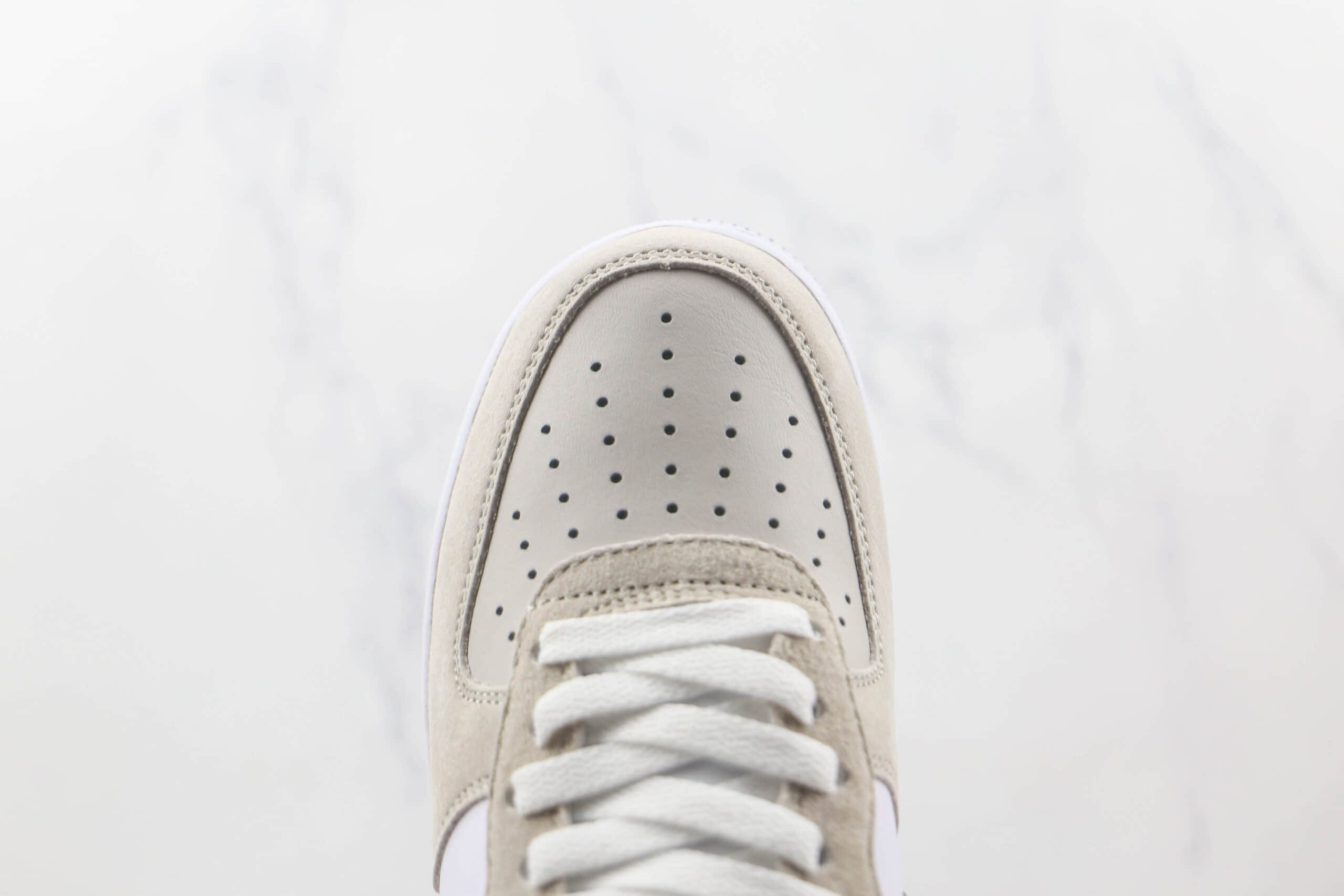 耐克Nike Air Force 1’07 Low纯原版本低帮空军一号白灰蓝麂皮拼接板鞋原楦头纸板打造 货号：LM2033-208