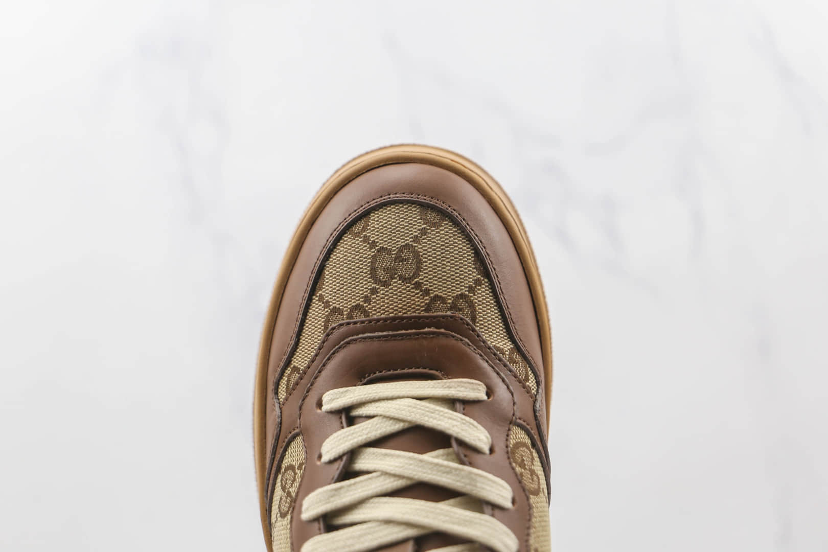 古驰Gucci Screener GG High-Top Sneaker莞产纯原版本双G复古休闲板鞋原楦头纸板打造