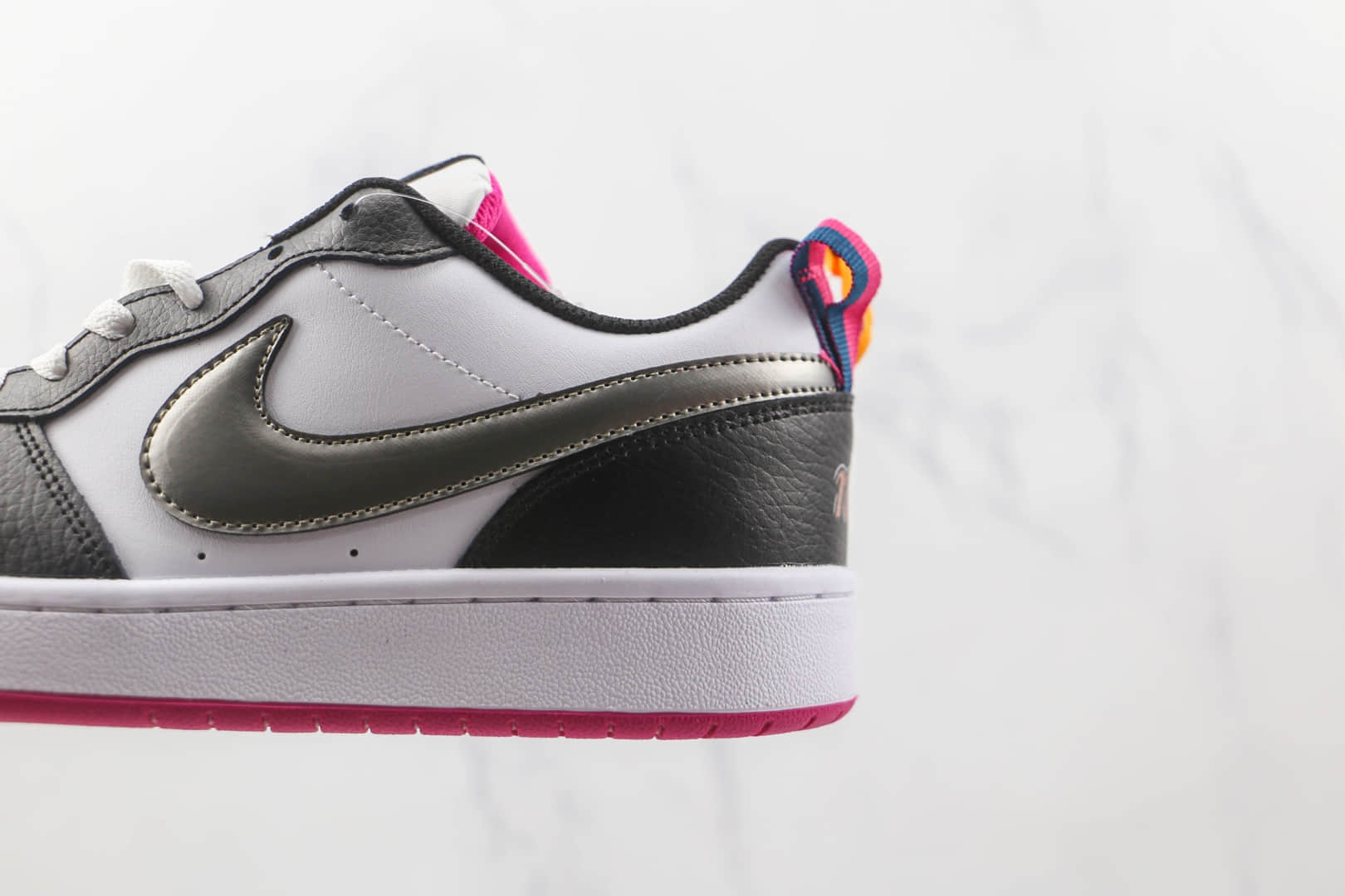 耐克Nike Court Borough Low 2 SE1纯原版本白银黑学院系列板鞋原盒原标 货号：DJ0040-100