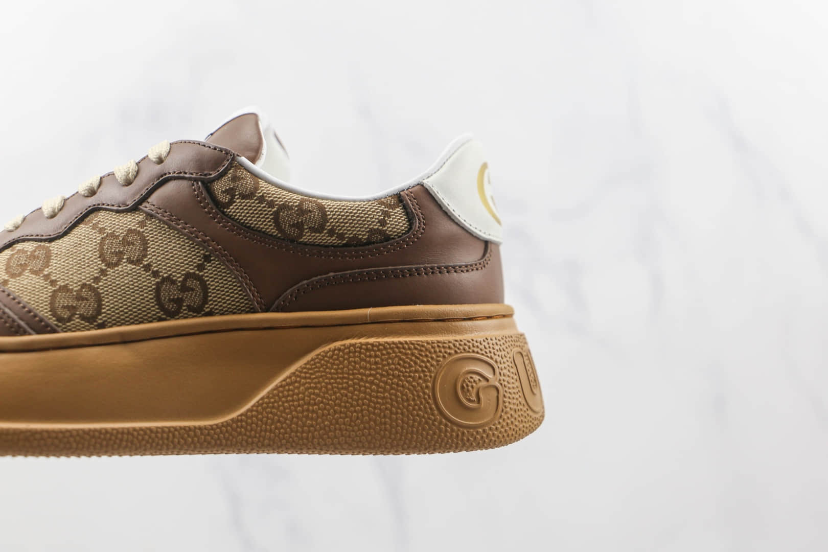 古驰Gucci Screener GG High-Top Sneaker莞产纯原版本双G复古休闲板鞋原楦头纸板打造