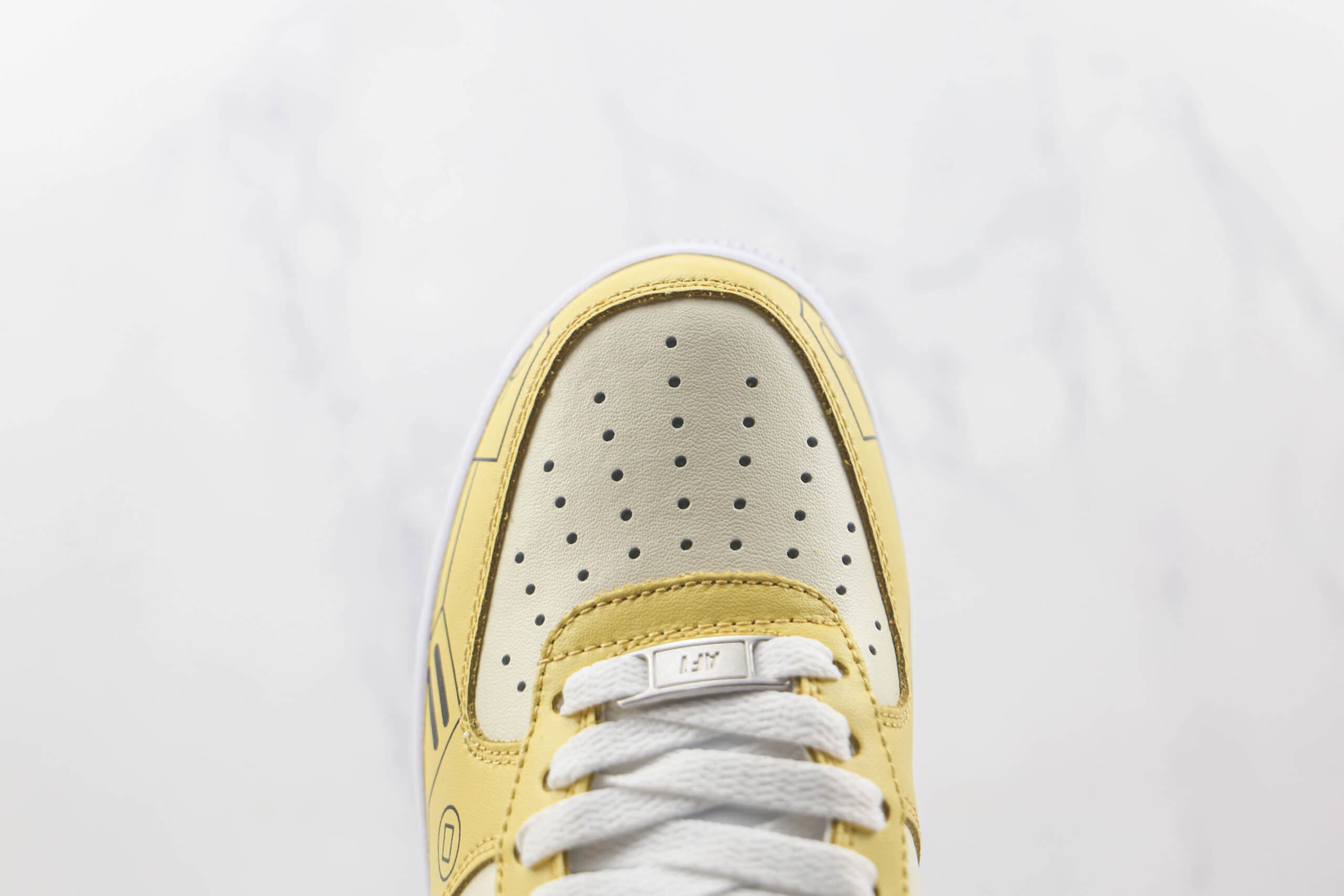 耐克Nike Air Force1 low纯原版本低帮空军一号赛博朋克白黄电玩板鞋原楦头纸板打造 货号：CW2288-113