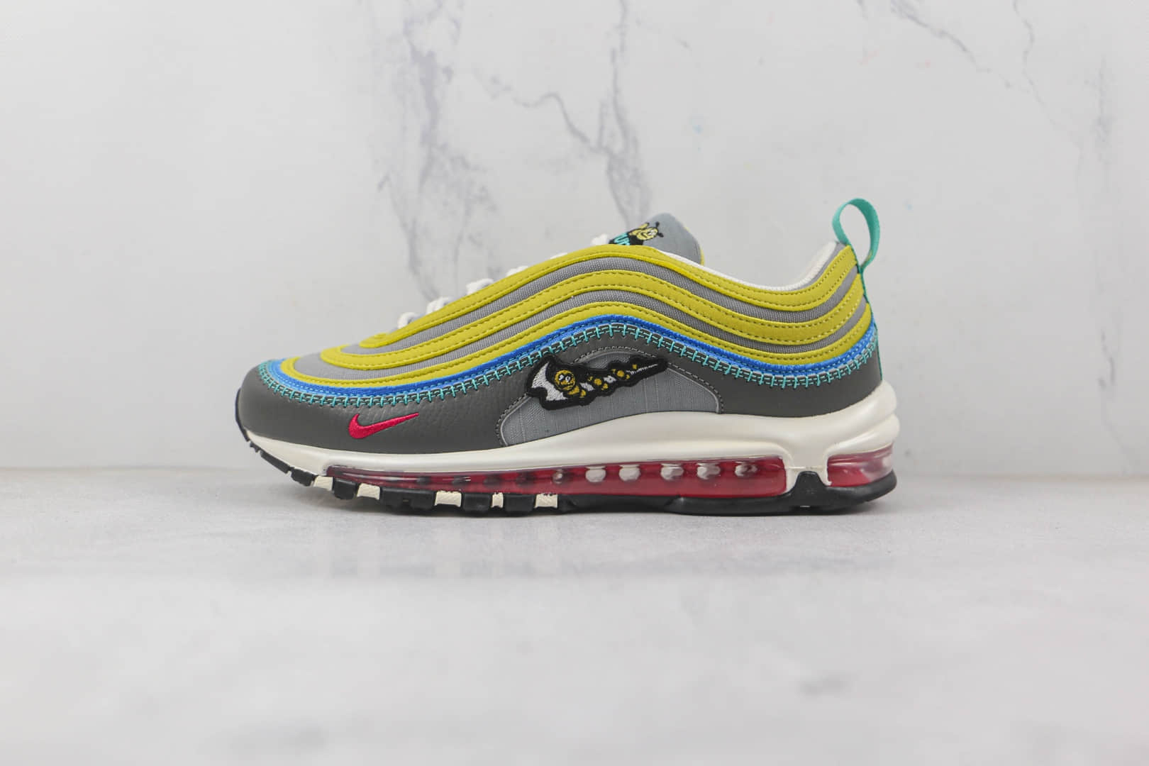 耐克Nike air max 97 se纯原版本灰黄色Max97气垫鞋原档案数据开发真小潘气垫 货号：DH4759-001Q