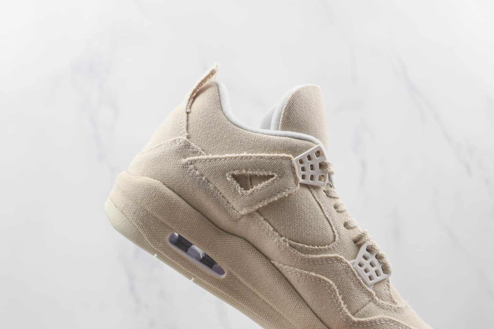 乔丹Air Jordan 4 Retro纯原版本米白帆布篮球鞋原档案数据开发 货号：DQ4909-100