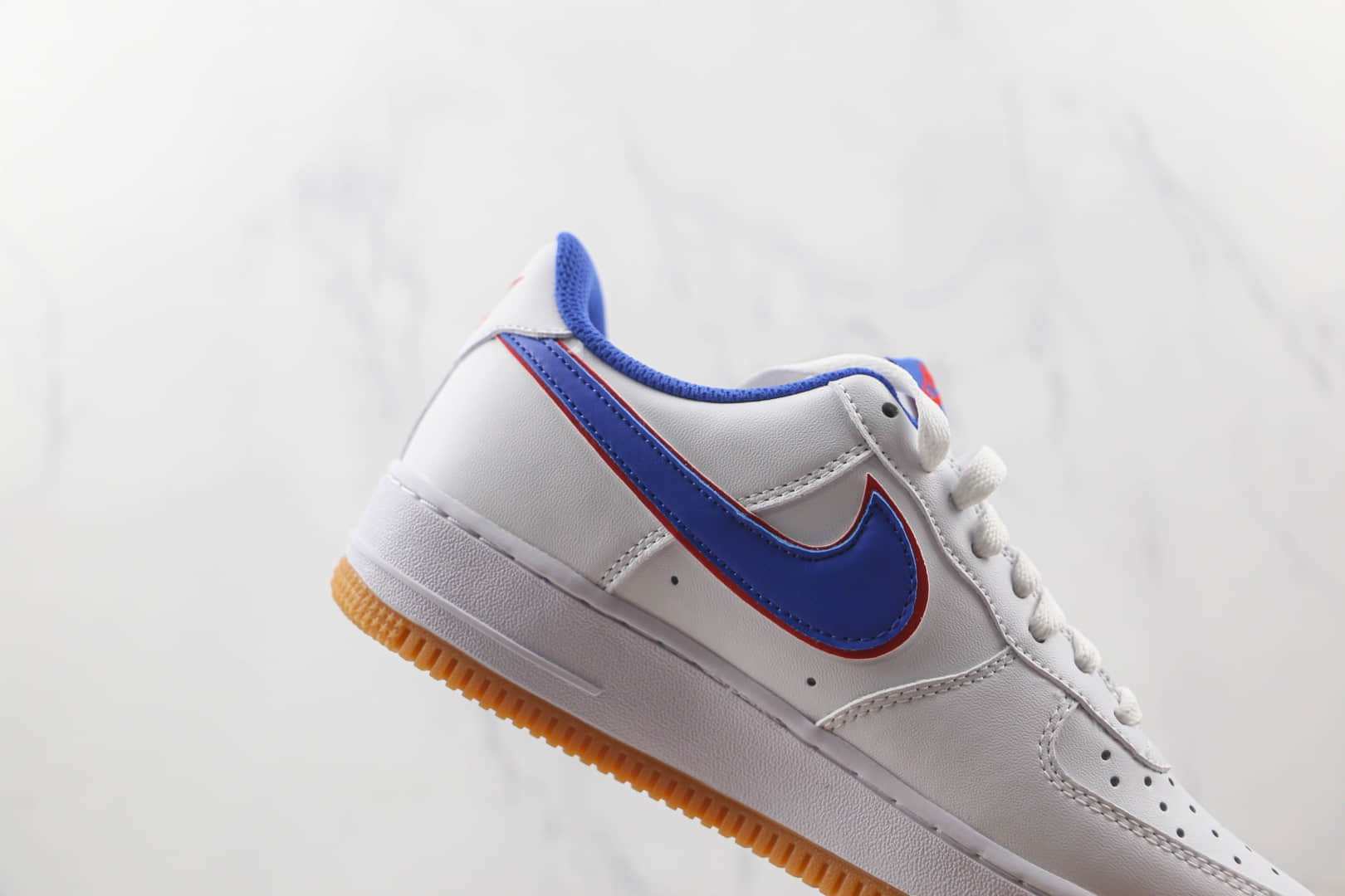 耐克Nike Air Force 1’07 Low x Undefeated联名款纯原版本低帮空军一号生胶底白蓝色板鞋内置气垫 货号:DM8461-100