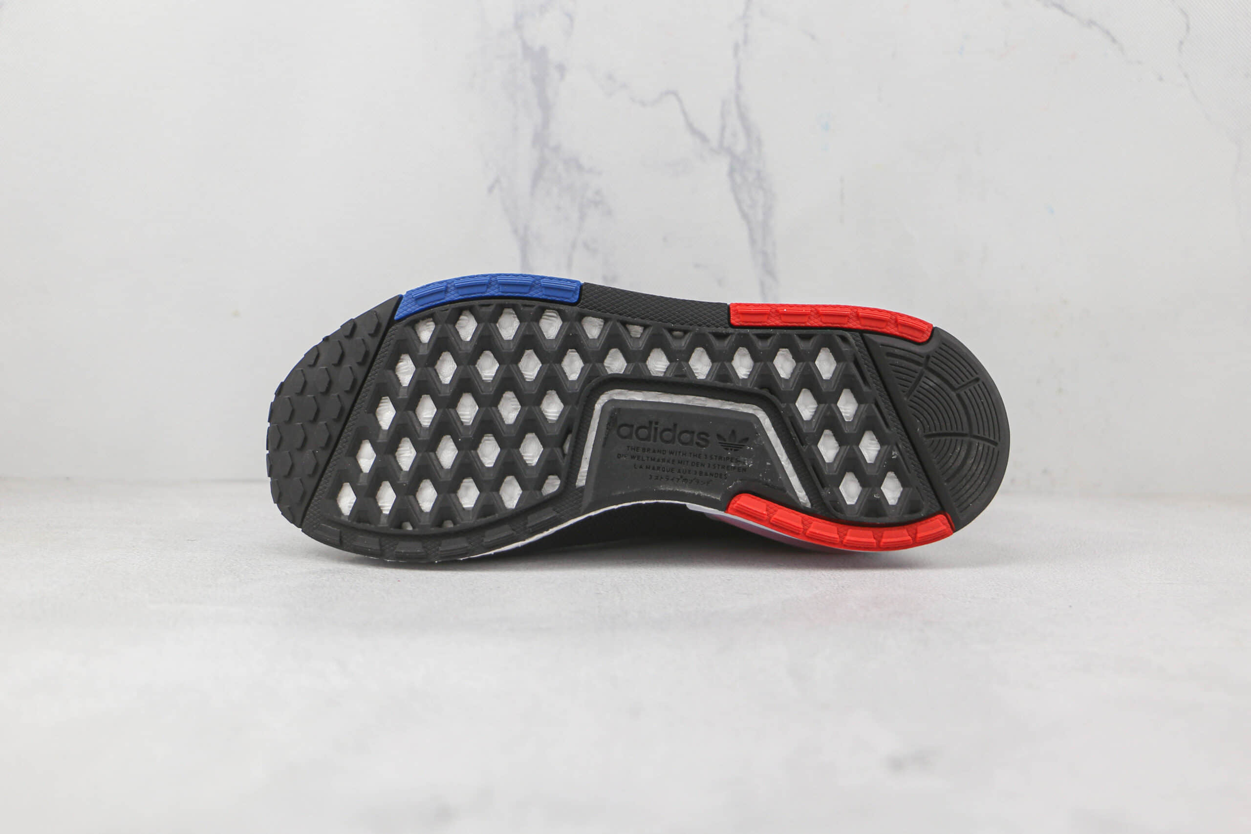 阿迪达斯Adidas Originals NMDV3纯原版本黑蓝红色爆米花跑鞋原楦头纸板打造 货号：GX3378