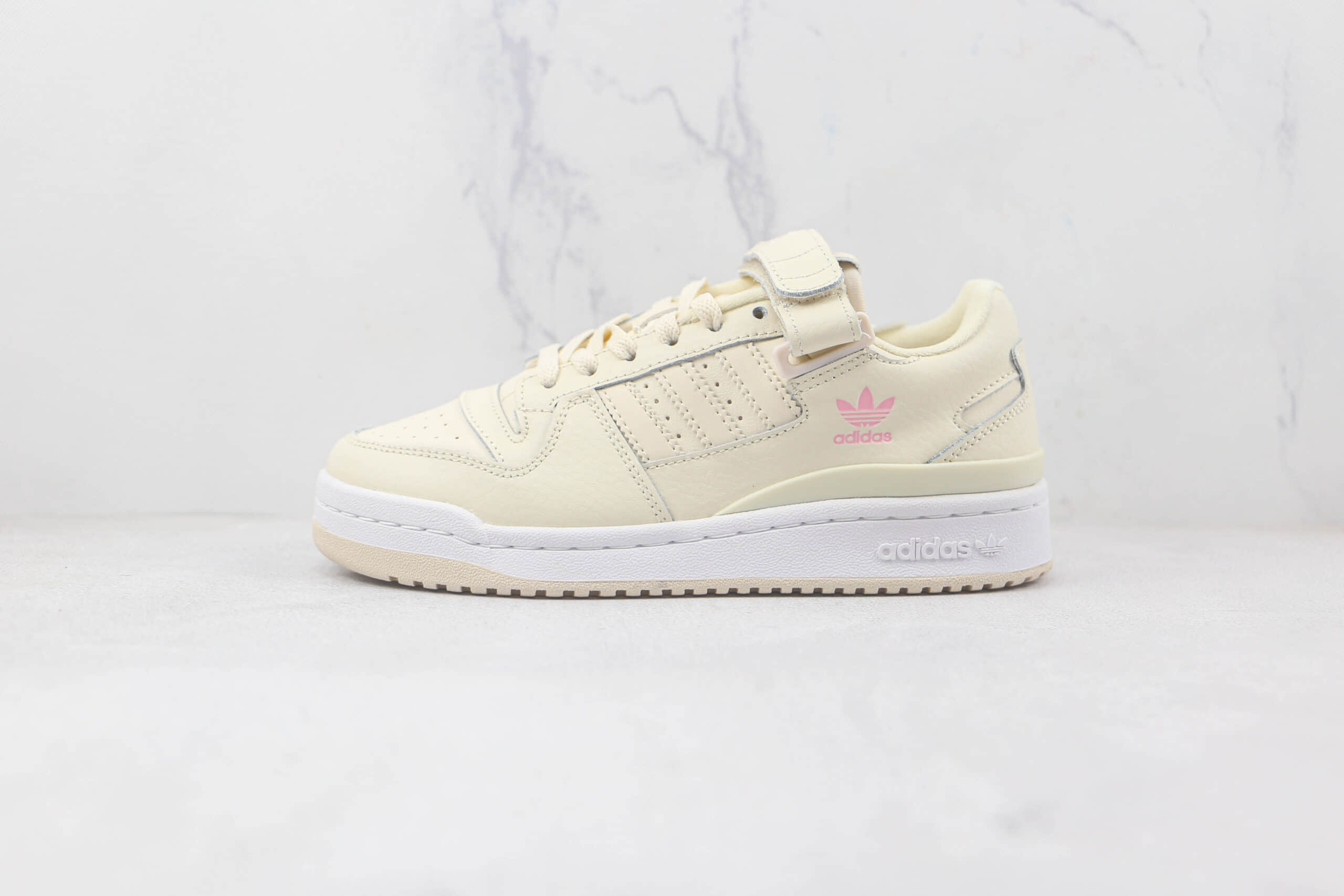 阿迪达斯Adidas originals Forum 84 low纯原版本米色魔术贴Forum84板鞋原楦头纸板打造 货号:GV9190