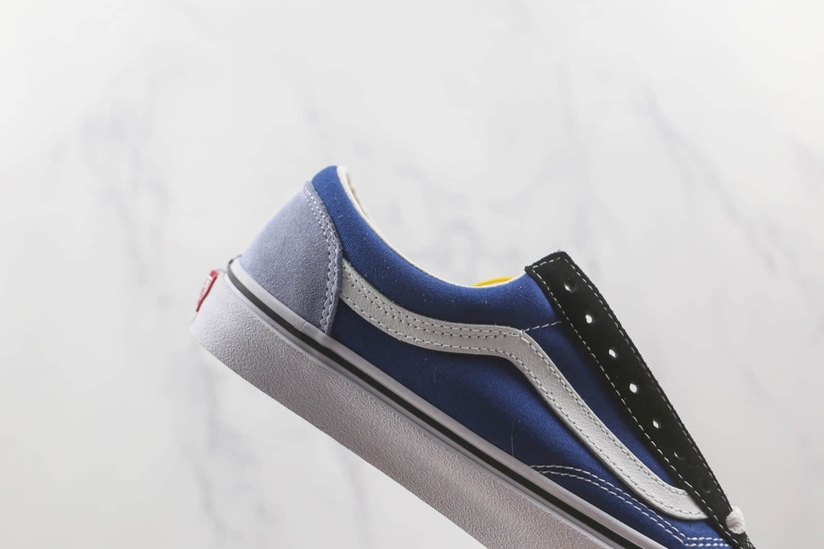 万斯Vans Style 36 Colr Block公司级版本低帮蓝黑灰拼色硫化帆布鞋原楦头纸板打造 货号:VN0A54F6B93