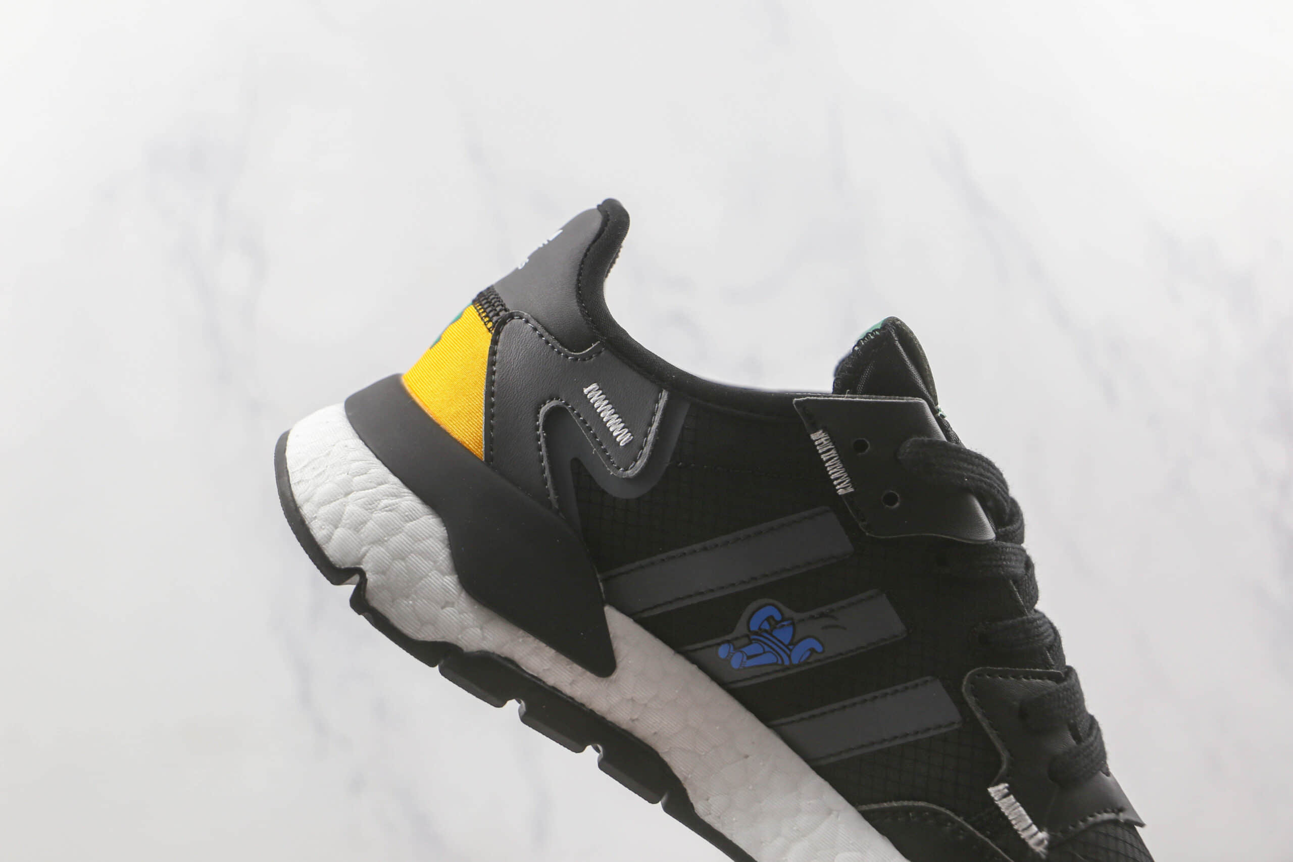 阿迪达斯Adidas Nite Jogger 2021 Boost纯原版本三叶草夜行者一代黑色爆米花跑鞋原档案数据开发 货号：GX2184