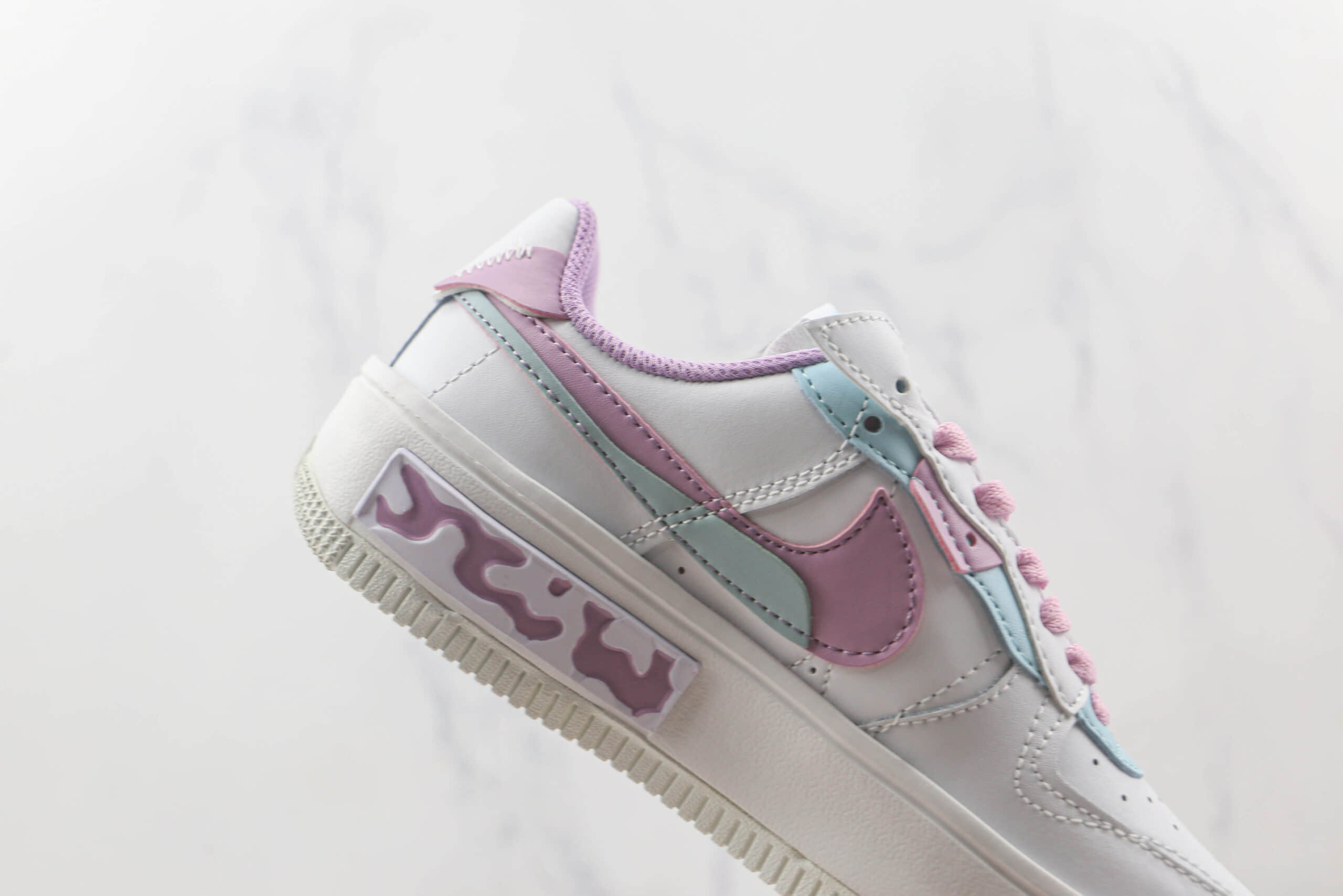 耐克Nike Air Force 1 Fontanka纯原版本低帮空军一号丰塔卡系列爱琴海配色板鞋原楦头纸板打造 货号：CW6688-607