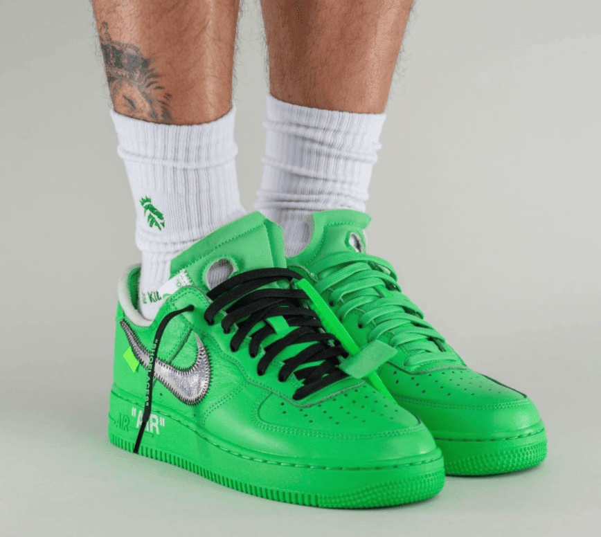 “绿色艺术馆”OW x AF1上脚实物曝光！7月发售！ 货号：DX1419-300