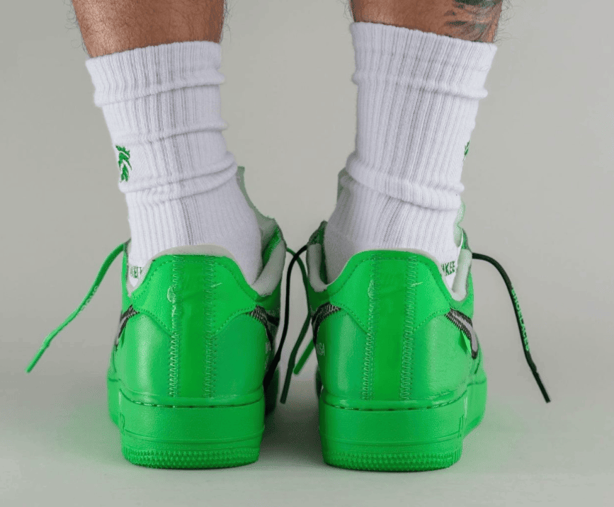 “绿色艺术馆”OW x AF1上脚实物曝光！7月发售！ 货号：DX1419-300