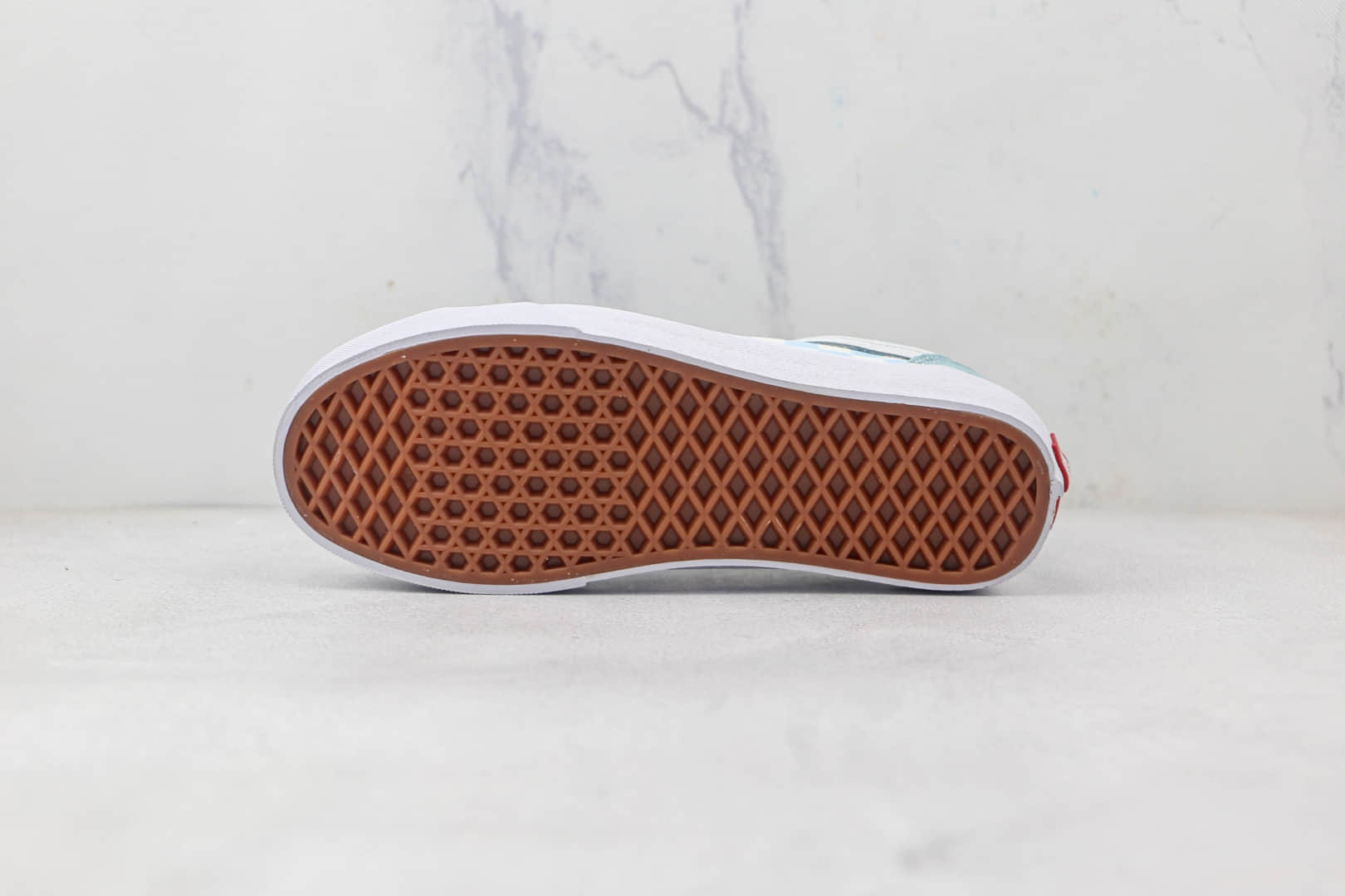 万斯Vans Style 36公司级版本低帮奶蓝棋盘格帆布鞋原盒原标原档案数据开发