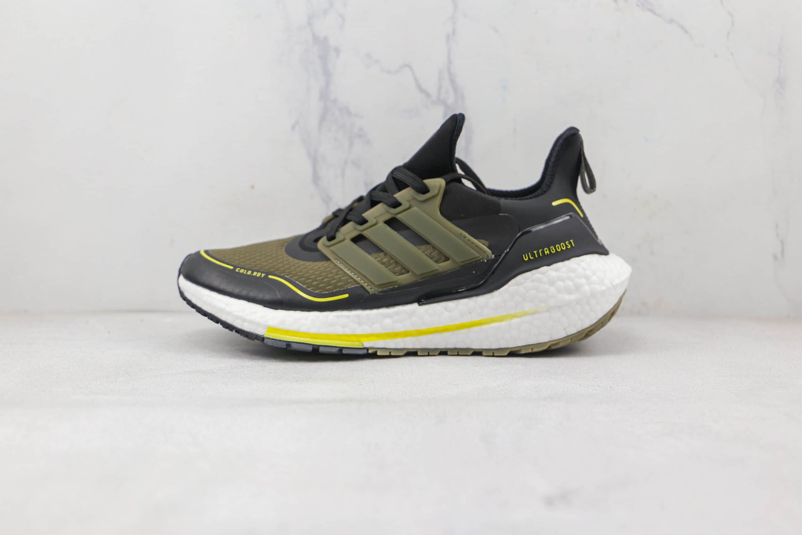 阿迪达斯Adidas Ultra Boost 21 Consortium纯原版本黑橄榄绿UB7.0爆米花跑鞋原档案数据开发 货号：S23896