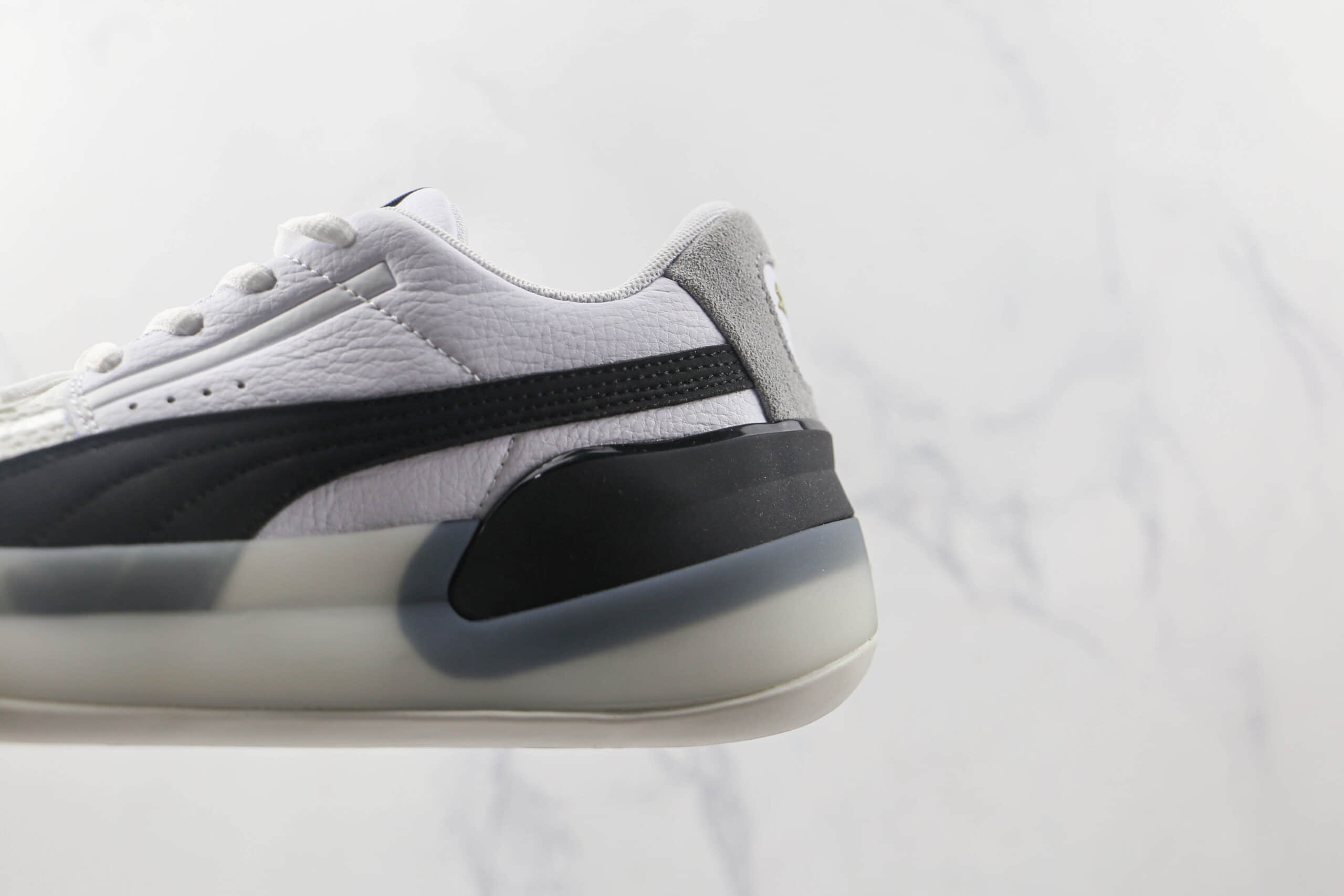 彪马PUMAClyde Hardwood纯原版本库兹马系列白黑浅灰篮球鞋原档案数据开发 货号：19366301