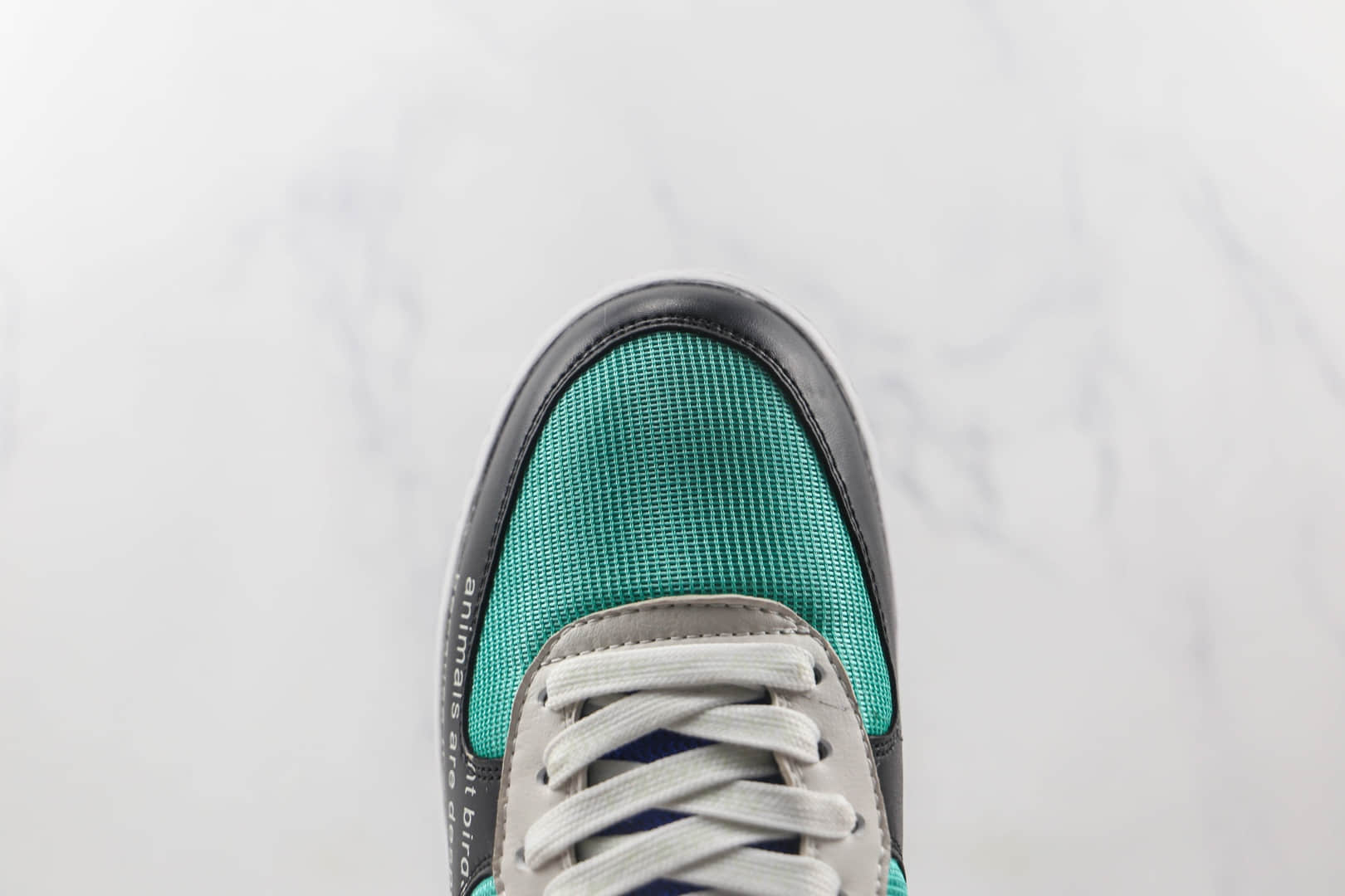 耐克Nike Air Force 1’07 Low纯原版本低帮空军一号黑绿字母板鞋内置气垫 货号：CI0057-100